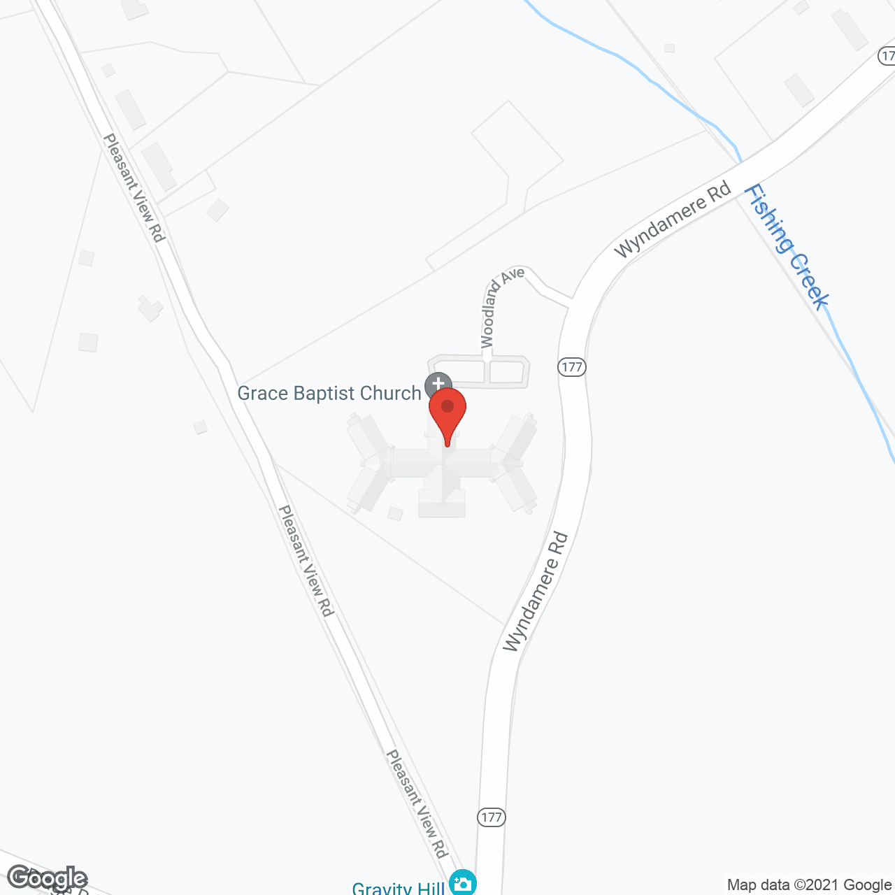Map of the neighborhood around Fairview Retirement Community