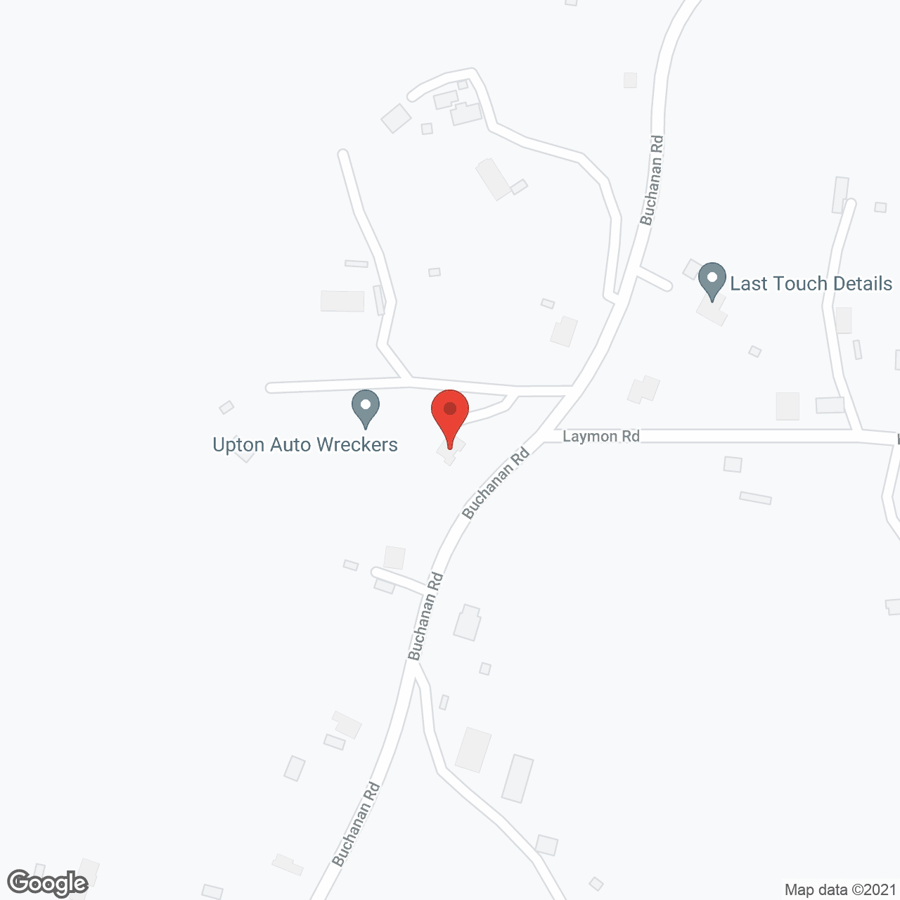 Map of the neighborhood around Upton's Country Comfort Personal Care Home