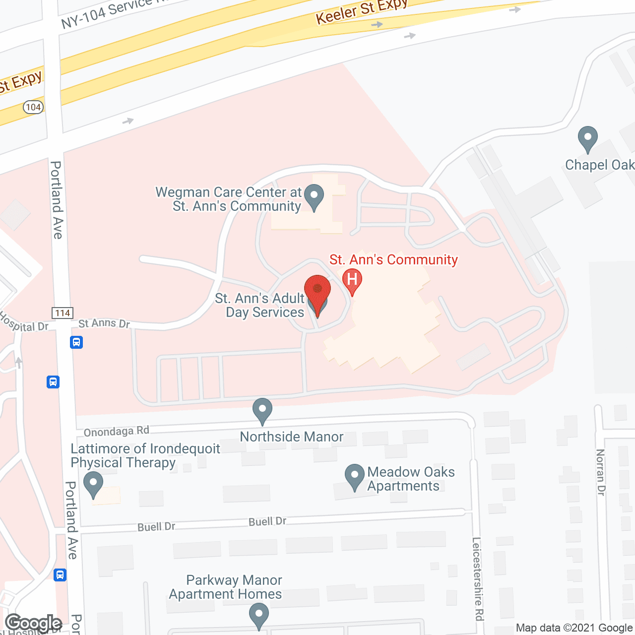 Map of the neighborhood around St Ann's Home Connection
