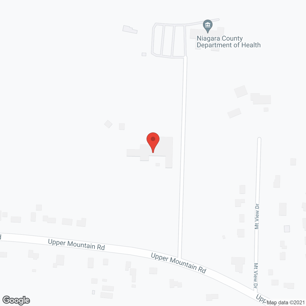Map of the neighborhood around Mount View Health Facility