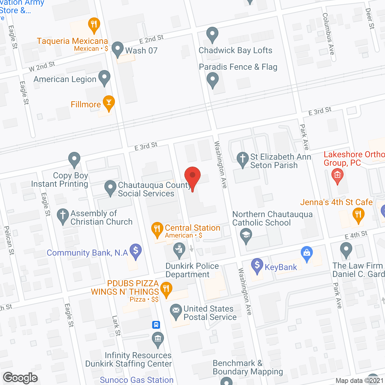 Map of the neighborhood around St Vincent's Home
