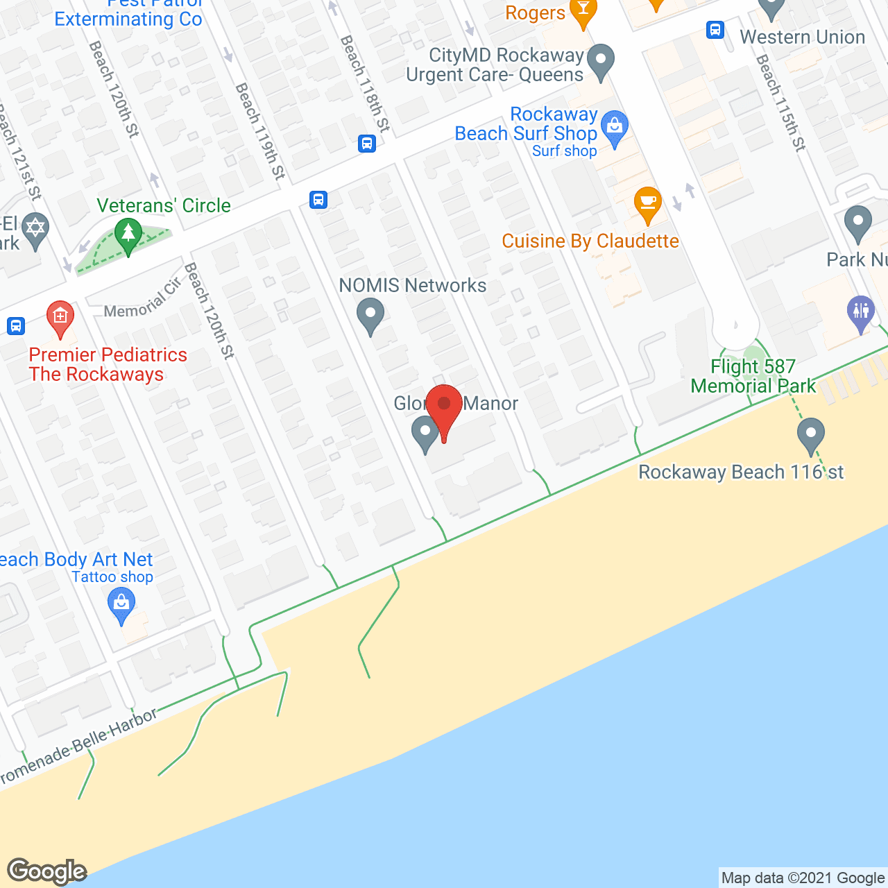 Map of the neighborhood around New Gloria's Manor Home for Adults