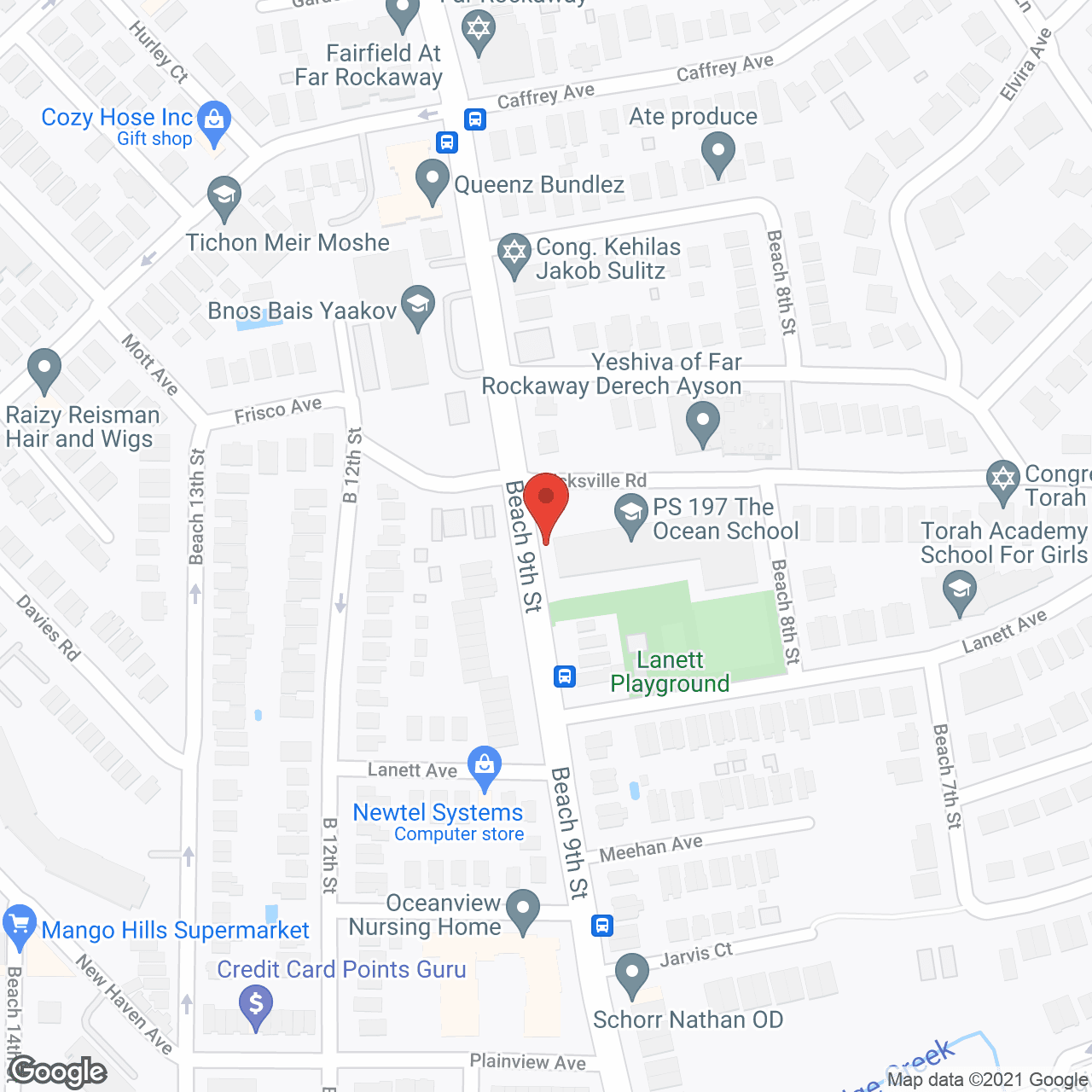 Map of the neighborhood around Surfside Manor