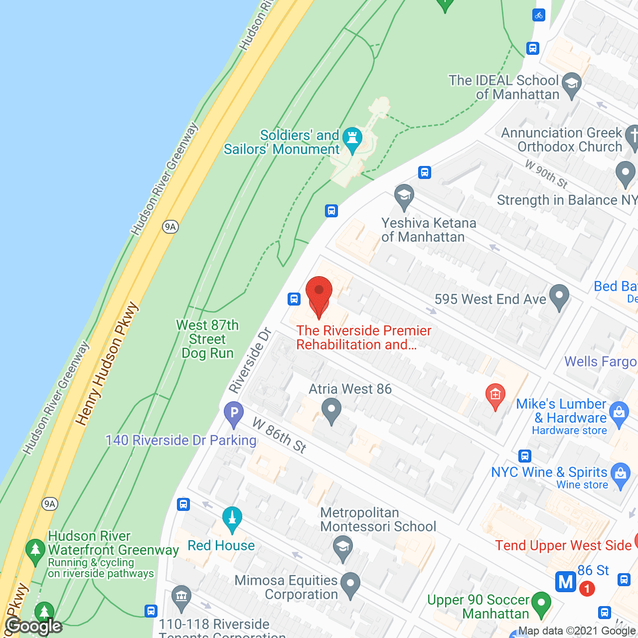 Map of the neighborhood around The Riverside Premier Rehabilitation and Healing Center