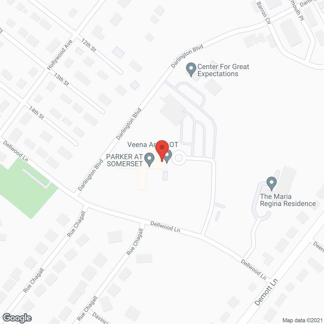 Map of the neighborhood around Mc Carrick Care Ctr