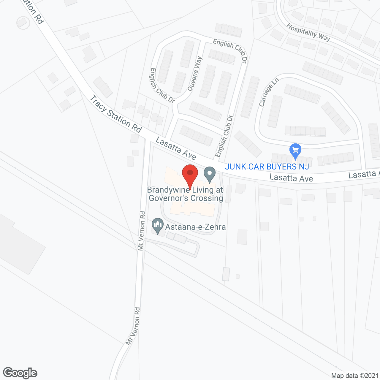Map of the neighborhood around Brandywine at Governor's Crossing