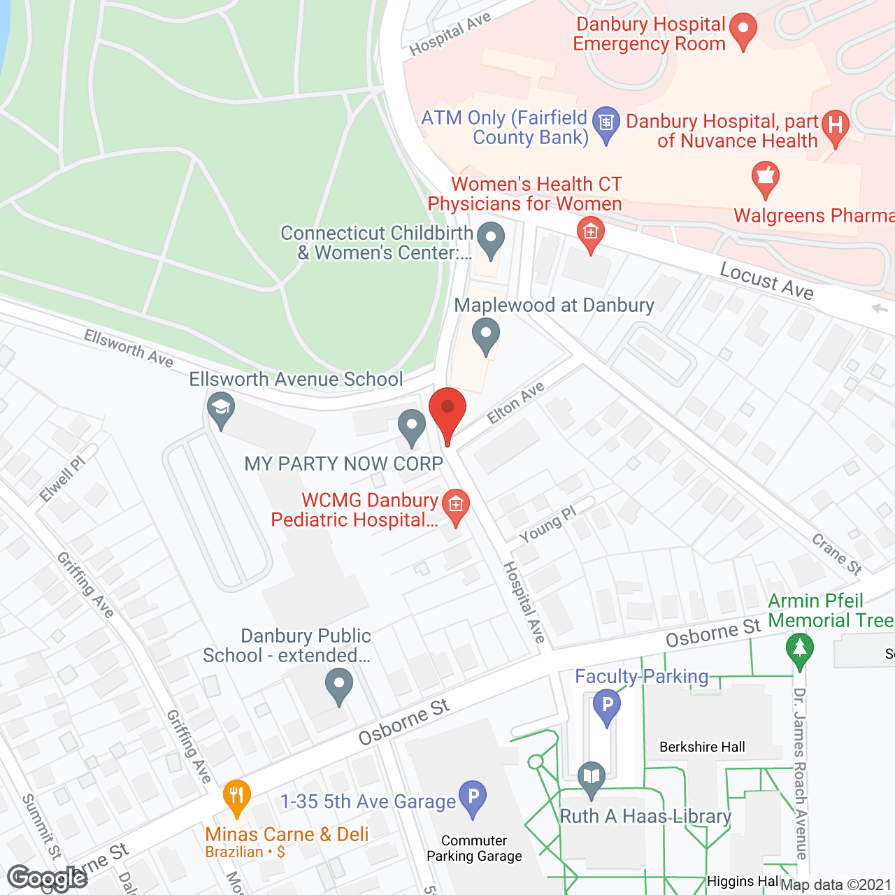 Map of the neighborhood around Maplewood at Danbury