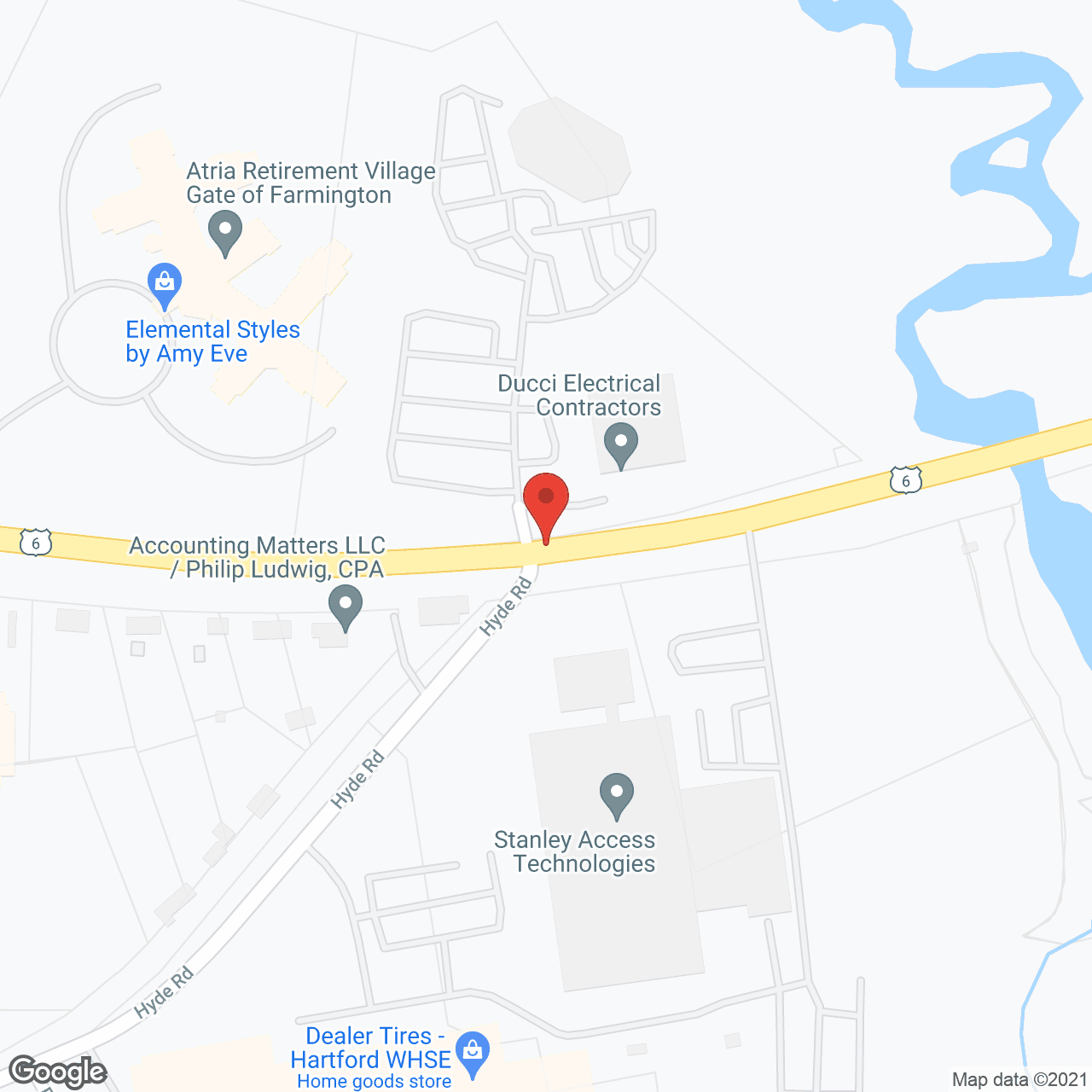Map of the neighborhood around Holiday Farmington