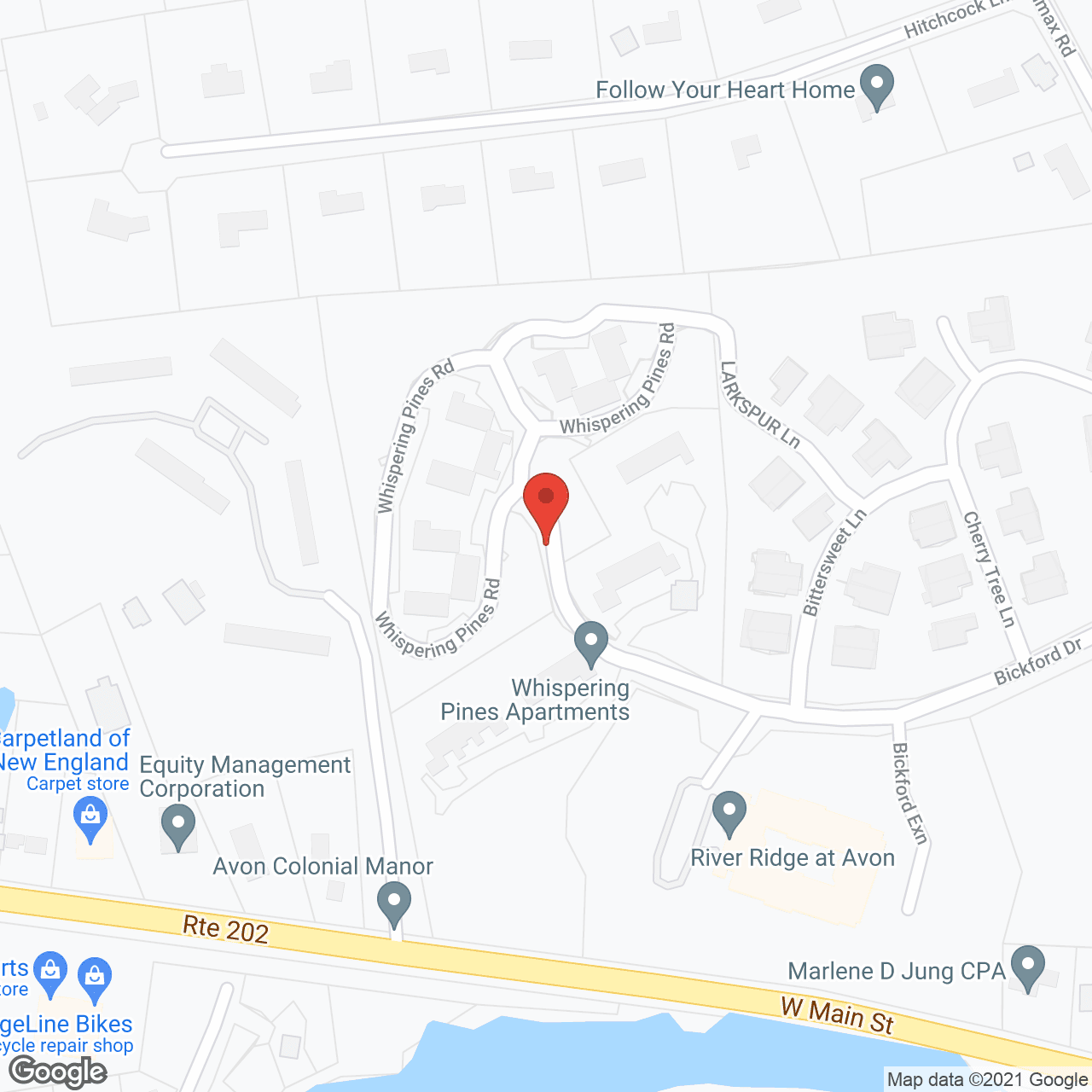 Map of the neighborhood around River Ridge at Avon