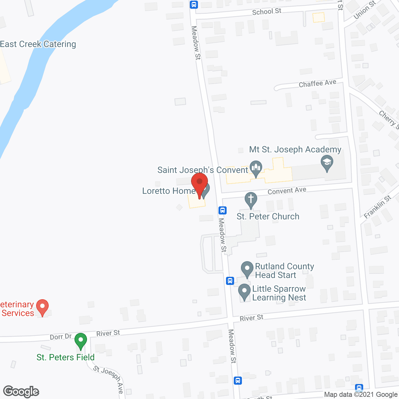Map of the neighborhood around Loretto Home For the Aged