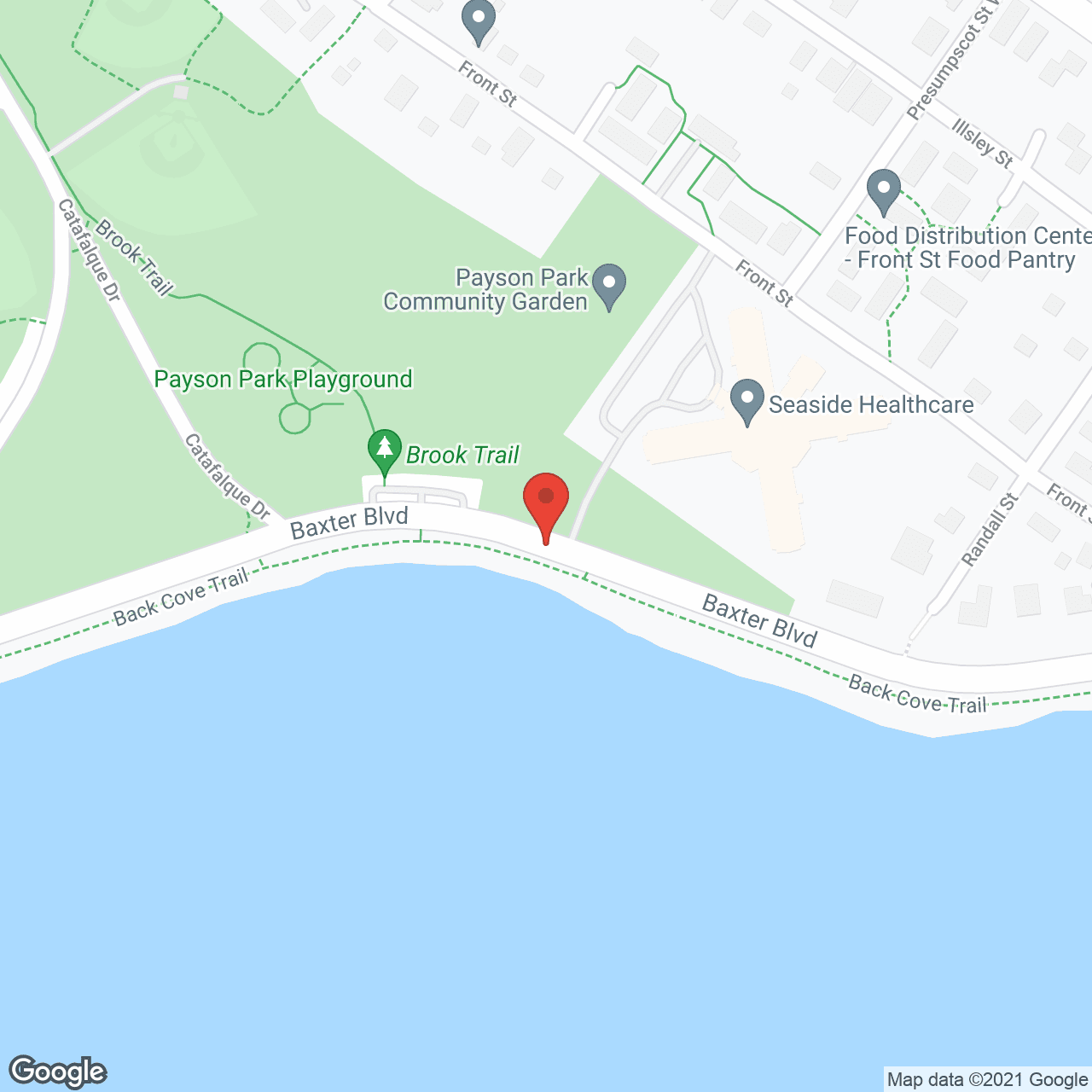 Map of the neighborhood around Seaside Nursing & Retirement
