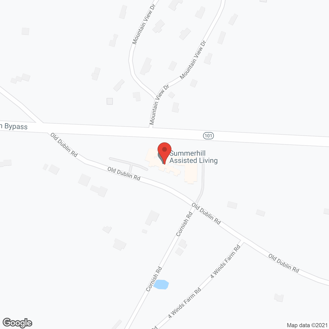 Map of the neighborhood around Spring Village at Summerhill