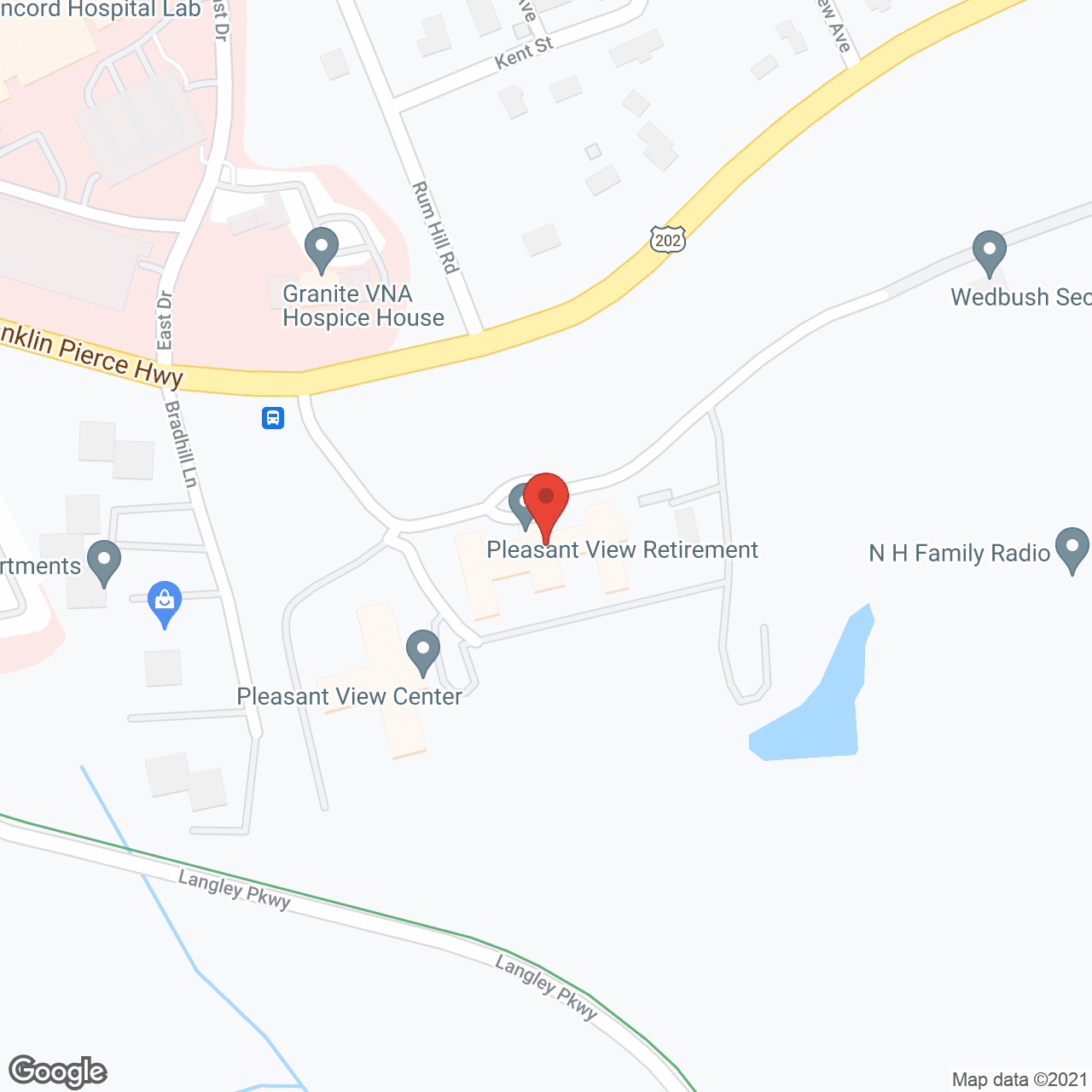 Map of the neighborhood around Pleasant View Retirement