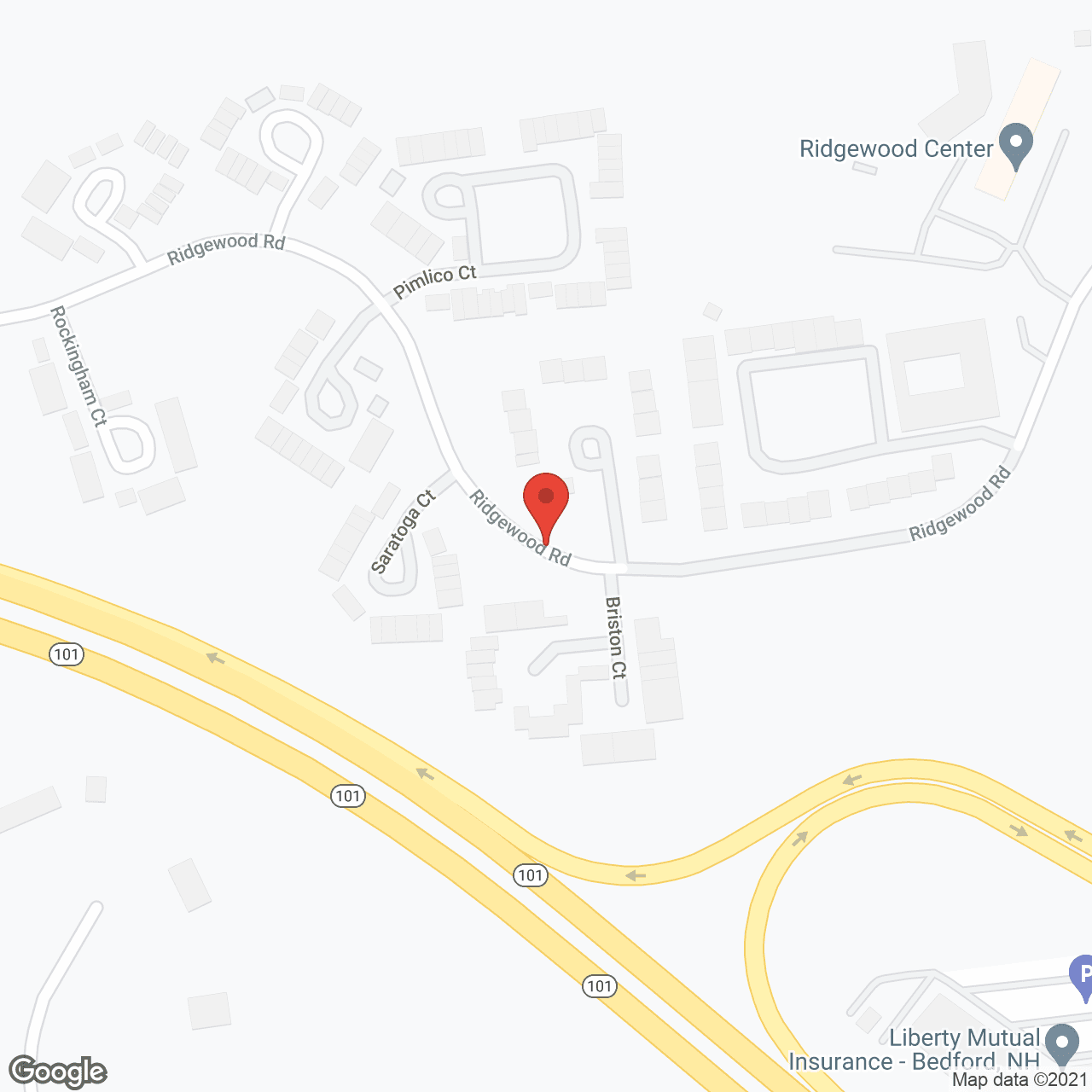 Map of the neighborhood around Briston Manor West