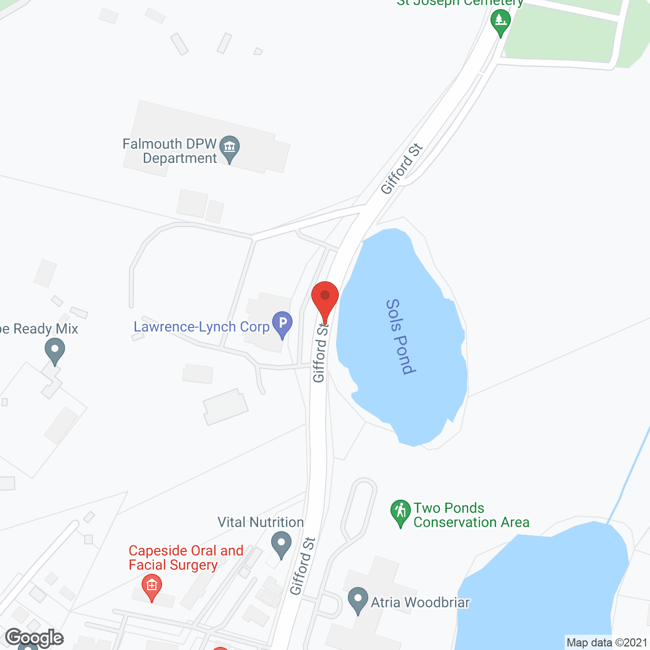 Map of the neighborhood around Atria Woodbriar