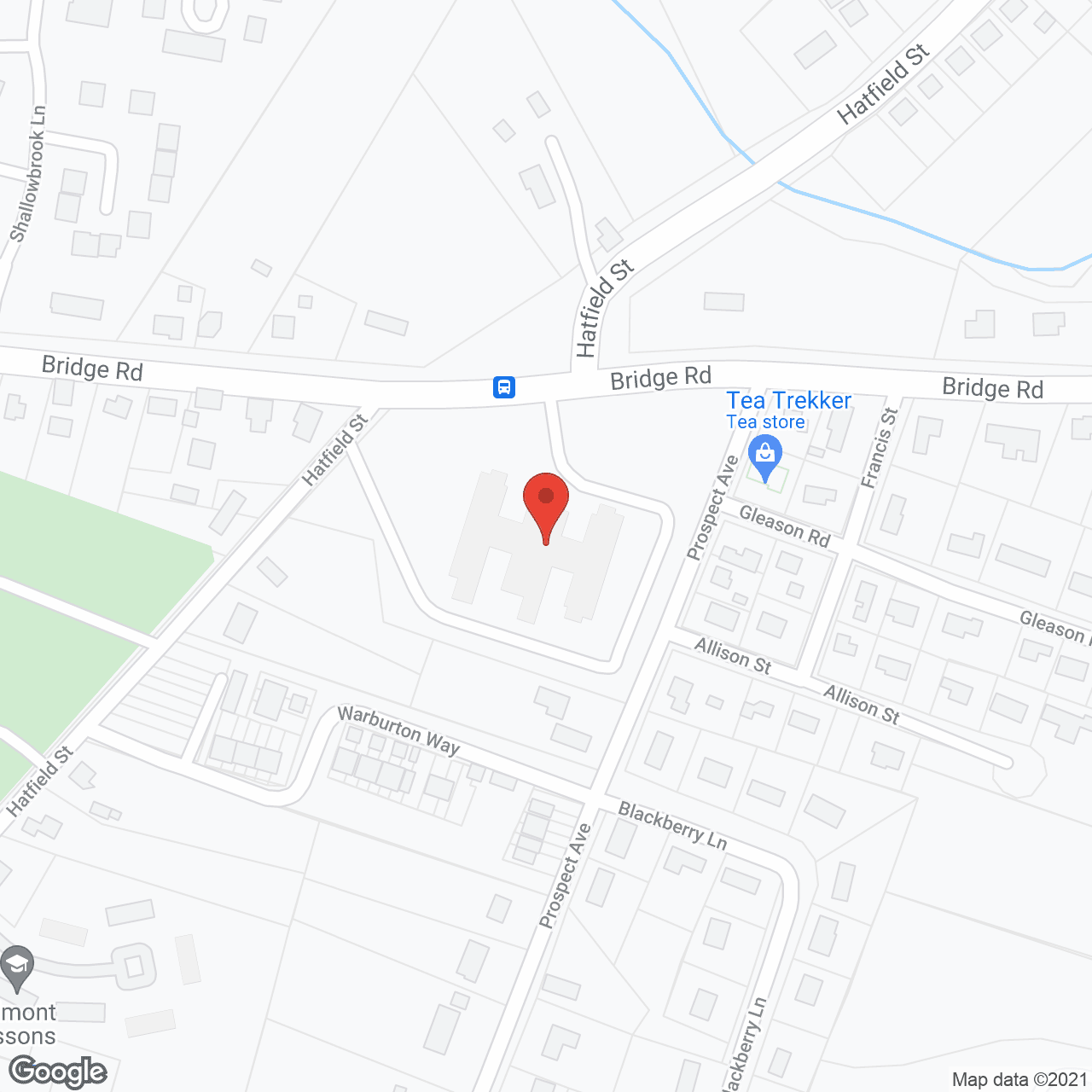 Map of the neighborhood around Northampton Nursing Home