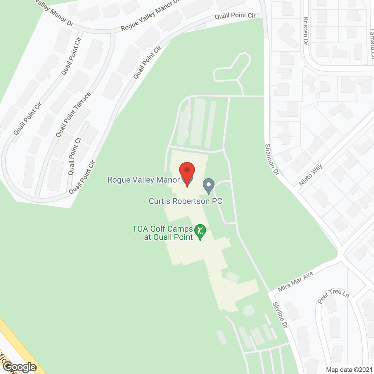 Map of the neighborhood around Rogue Valley Manor-CCRC