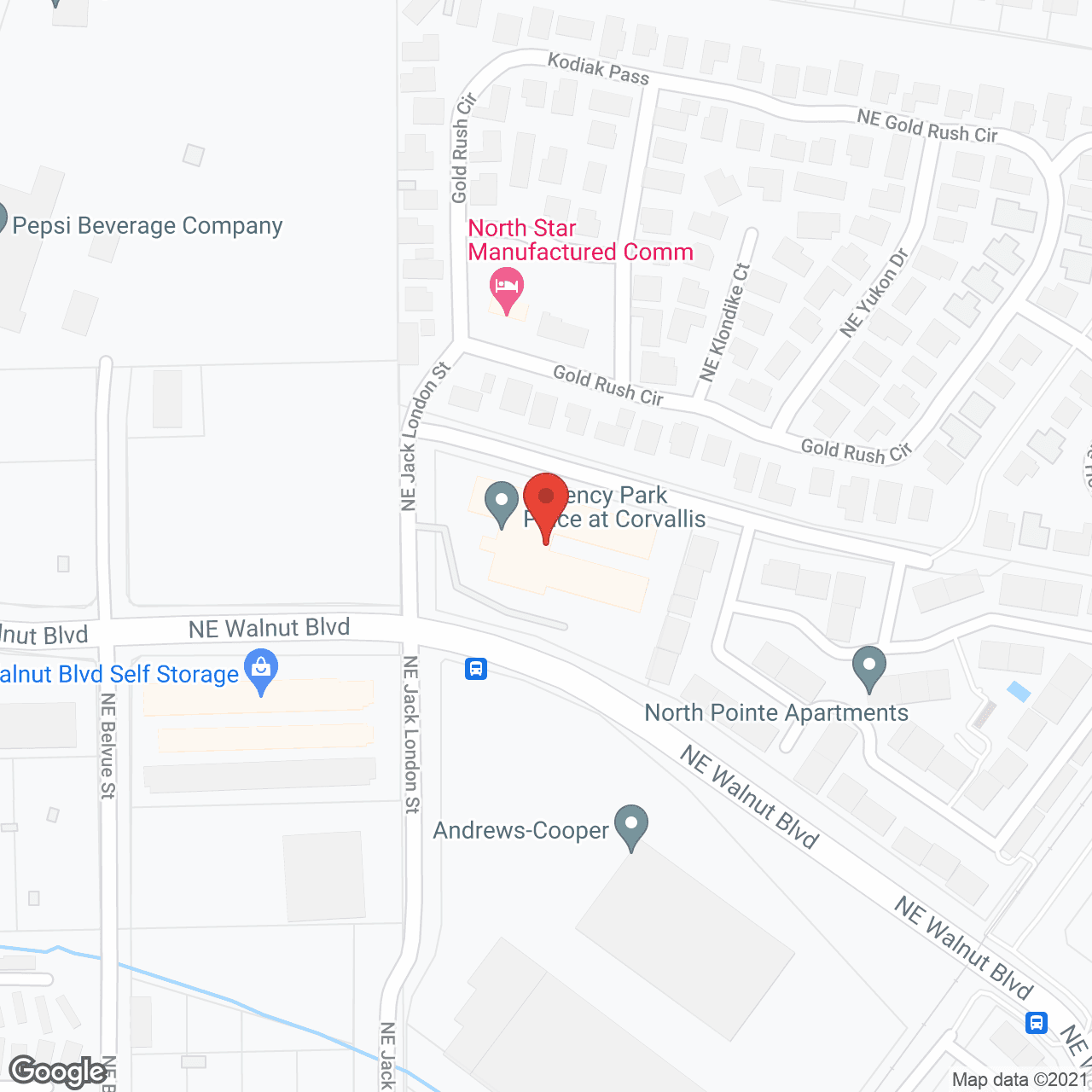 Map of the neighborhood around Regency Park Place at Corvallis