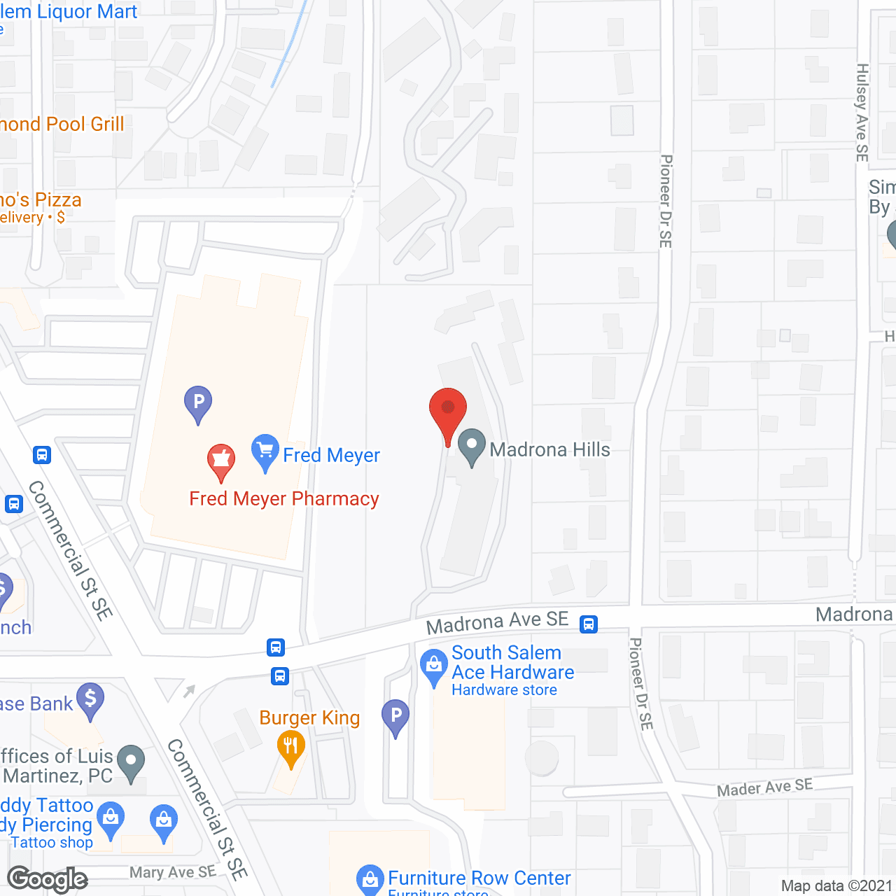 Map of the neighborhood around Holiday Madrona Hills