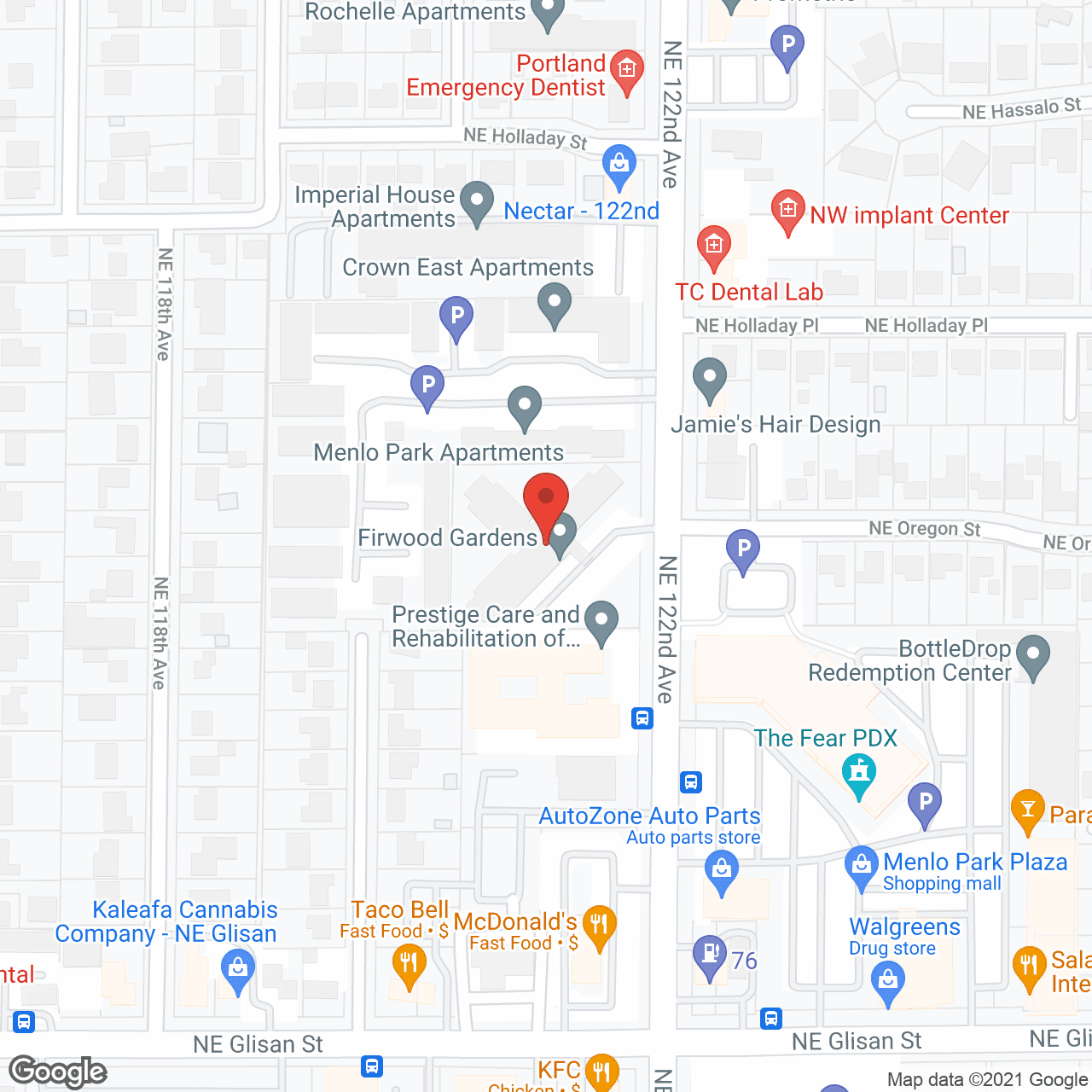 Map of the neighborhood around Firwood Gardens