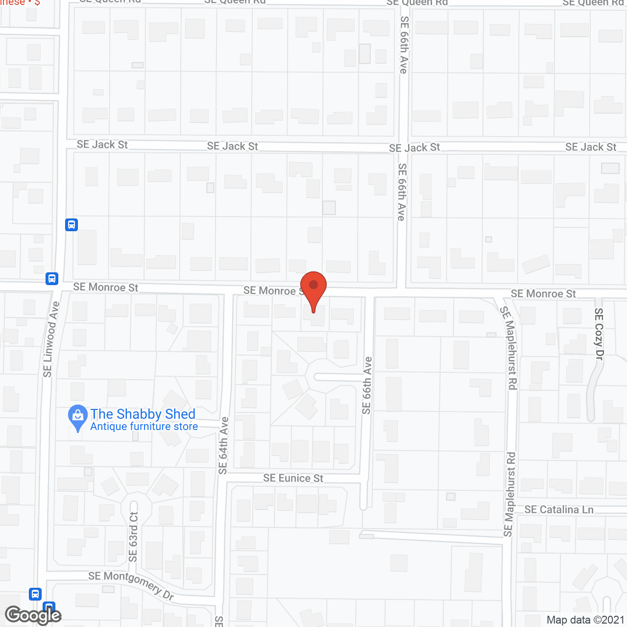 Map of the neighborhood around Kathleen's Place