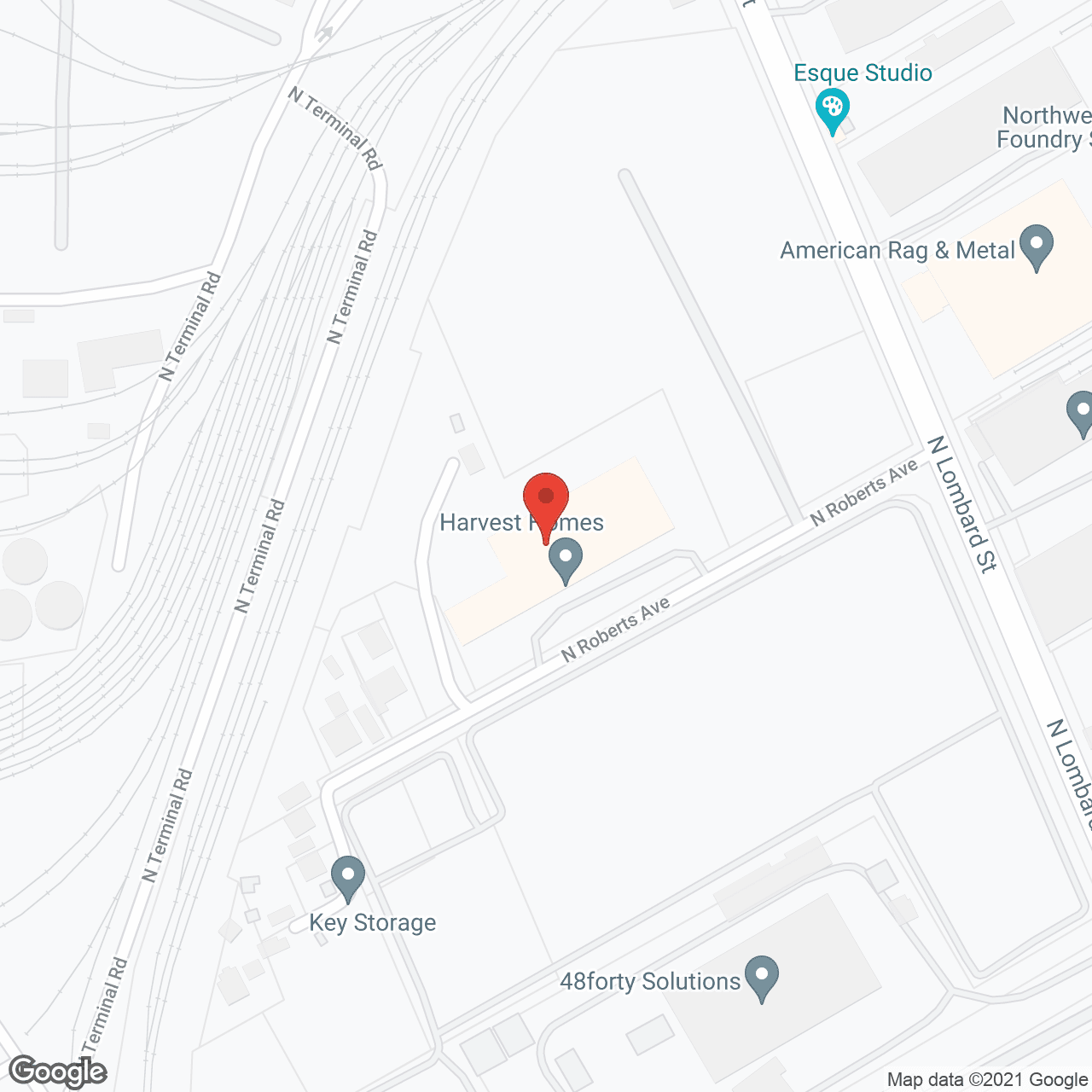 Map of the neighborhood around Harvest Homes Inc