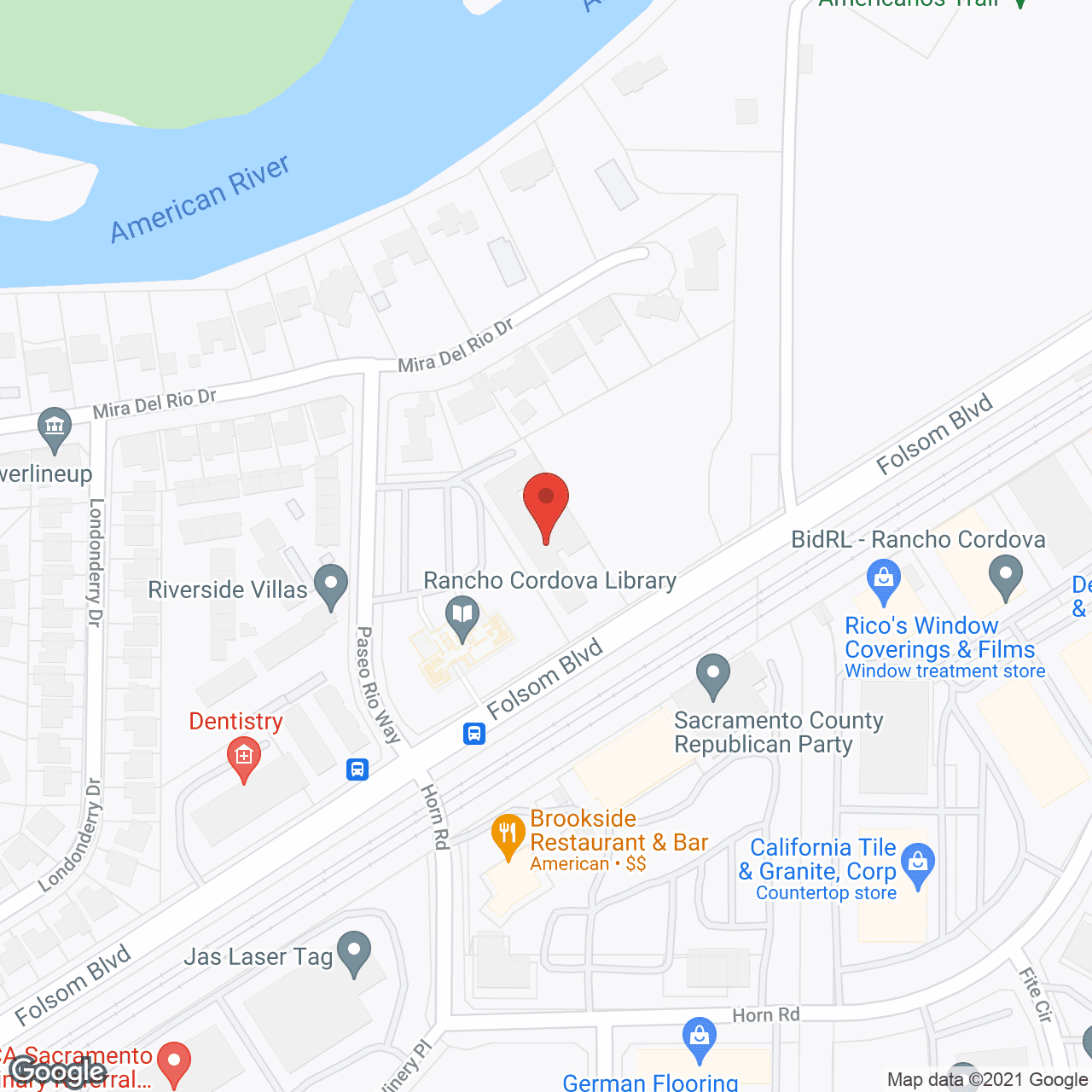 Map of the neighborhood around Stacie's Chalet - Sacramento