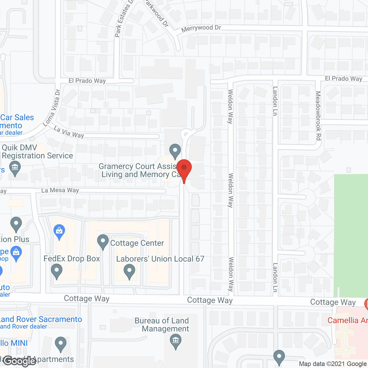 Map of the neighborhood around Gramercy Court