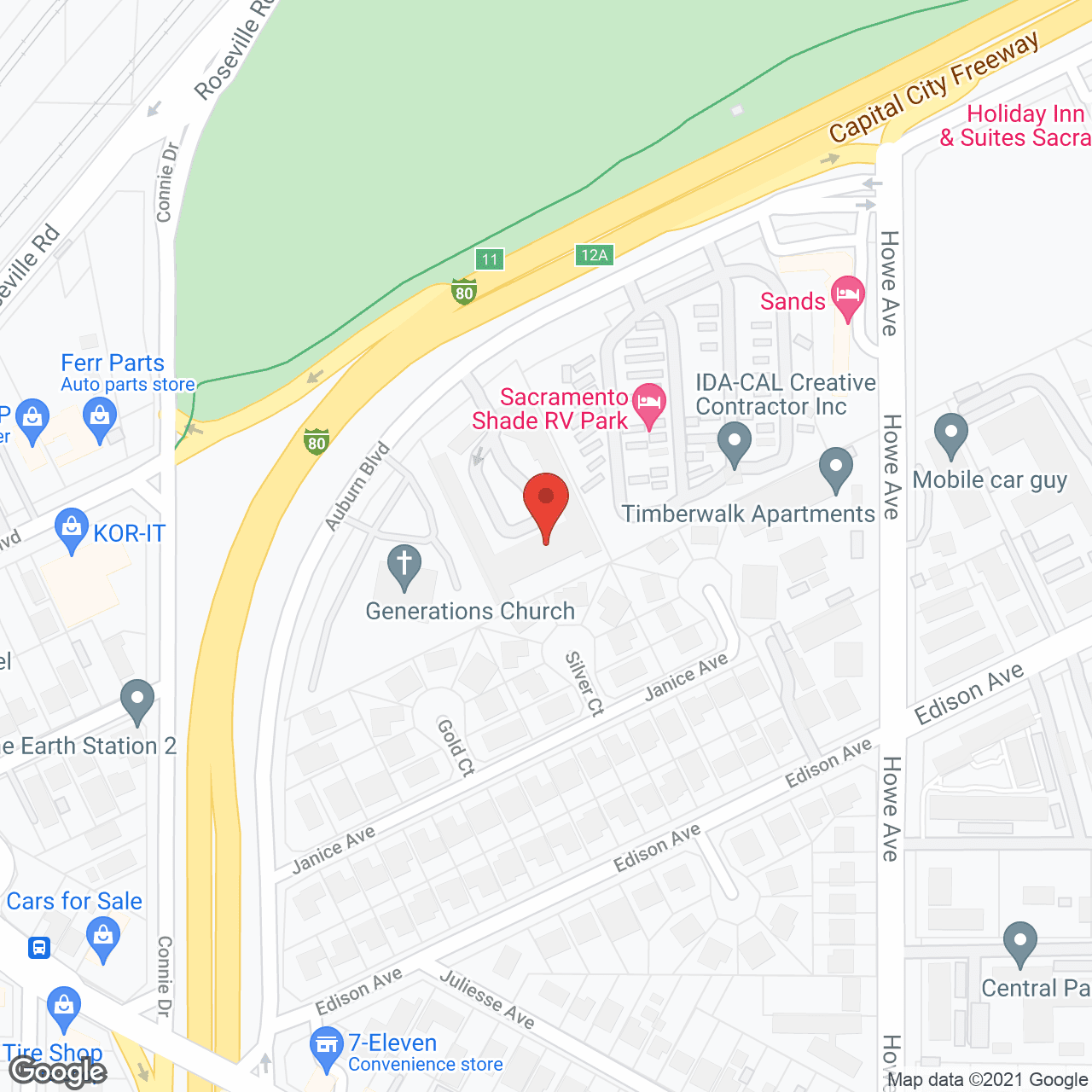 Map of the neighborhood around Auburn Square Senior Residence