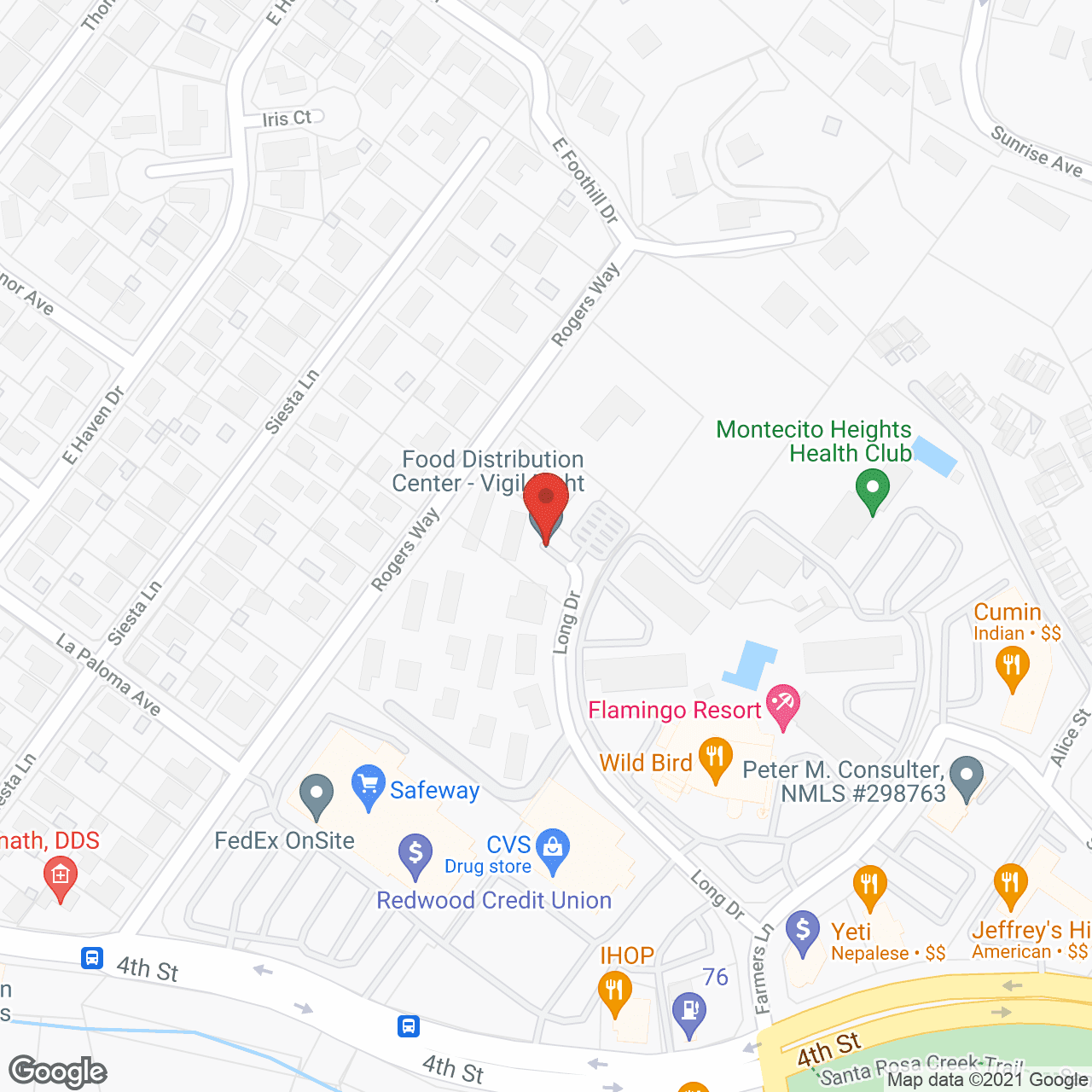 Map of the neighborhood around Vigil Light Apartments