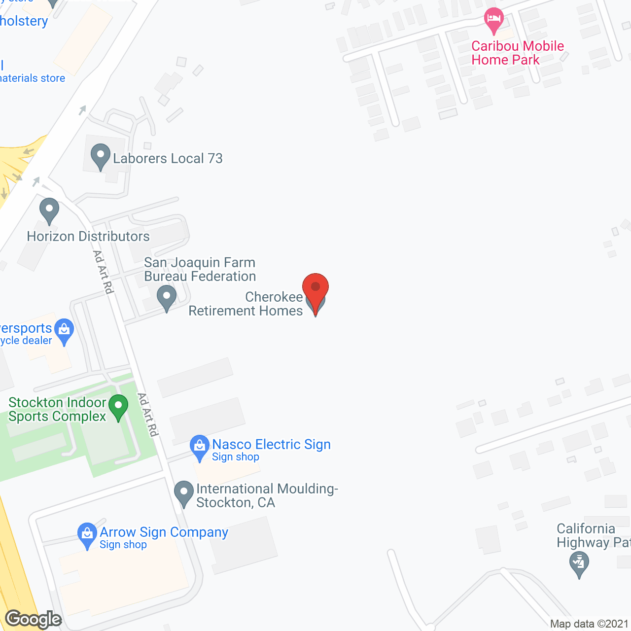 Map of the neighborhood around Cherokee Retirement Homes