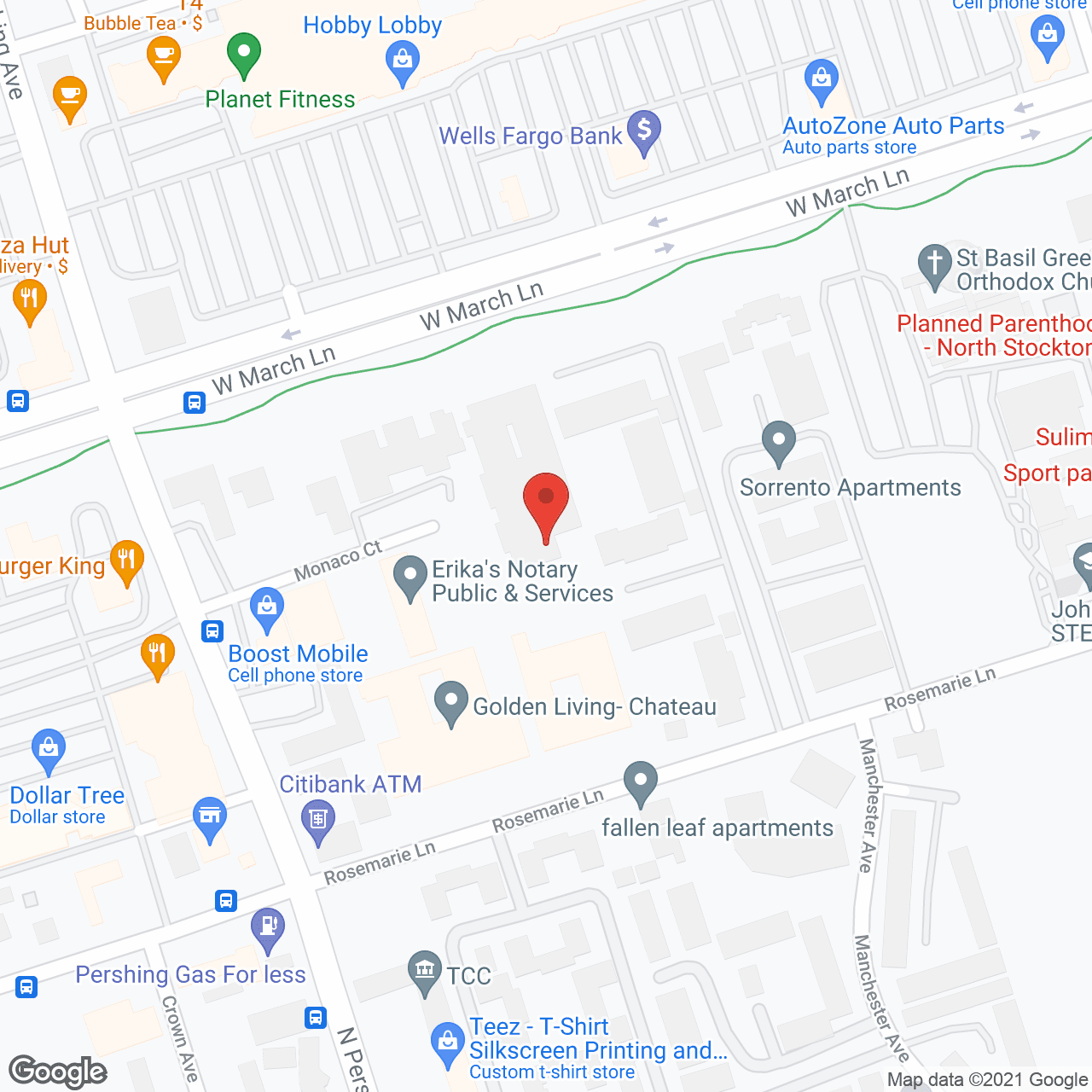 Map of the neighborhood around Crestwood Manor Behavioral Health - Stockton