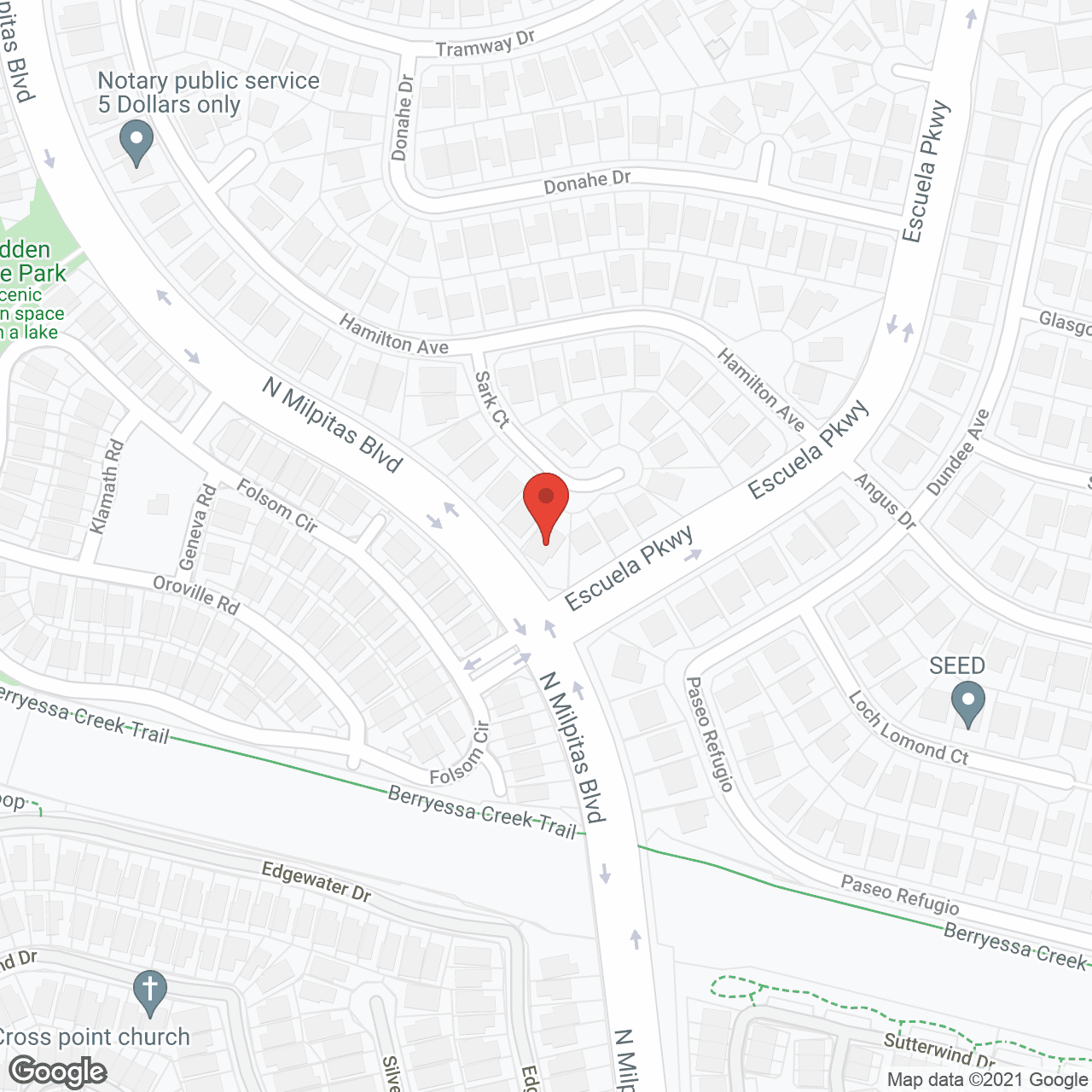 Map of the neighborhood around Holy Trinity Guest Home