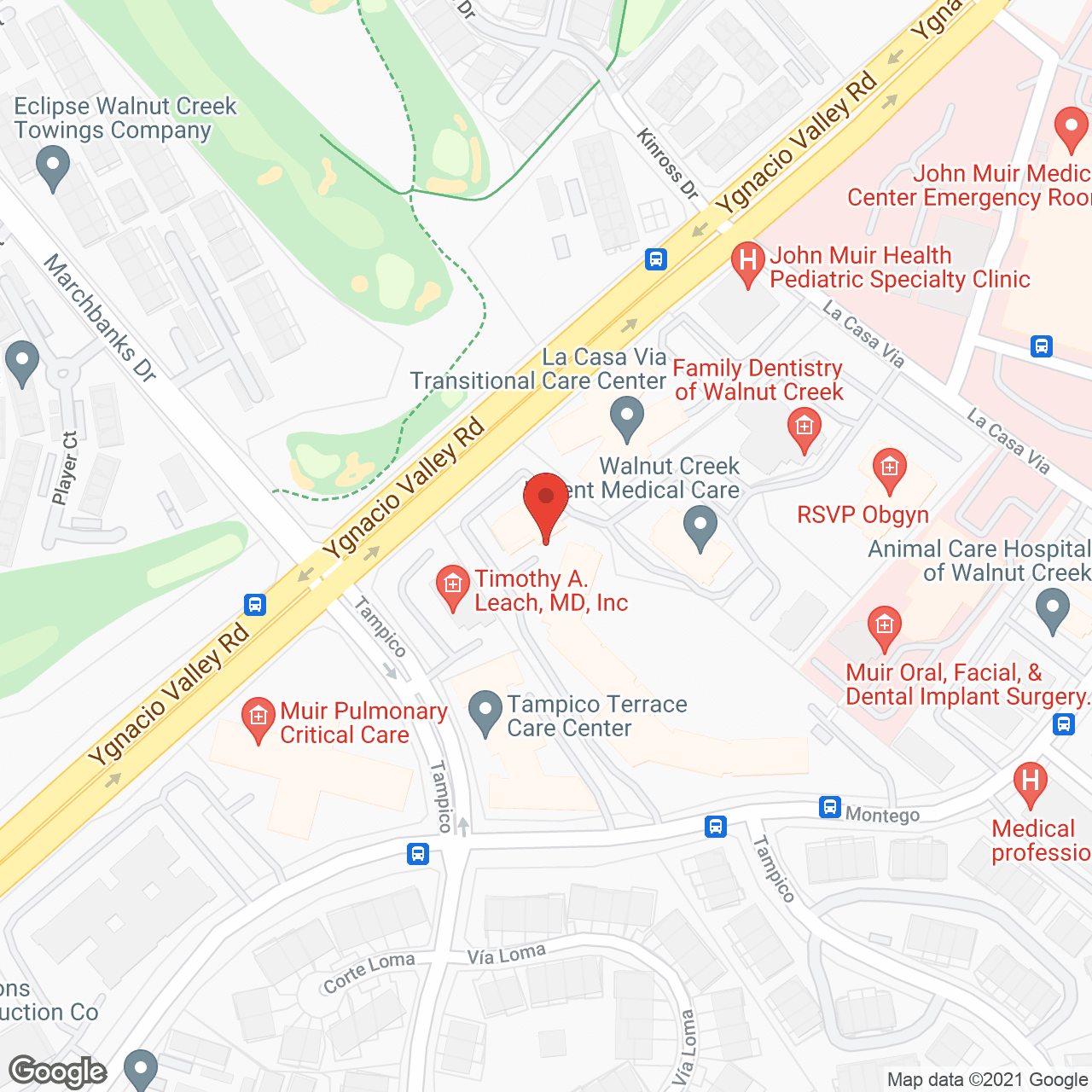Map of the neighborhood around Atria Walnut Creek