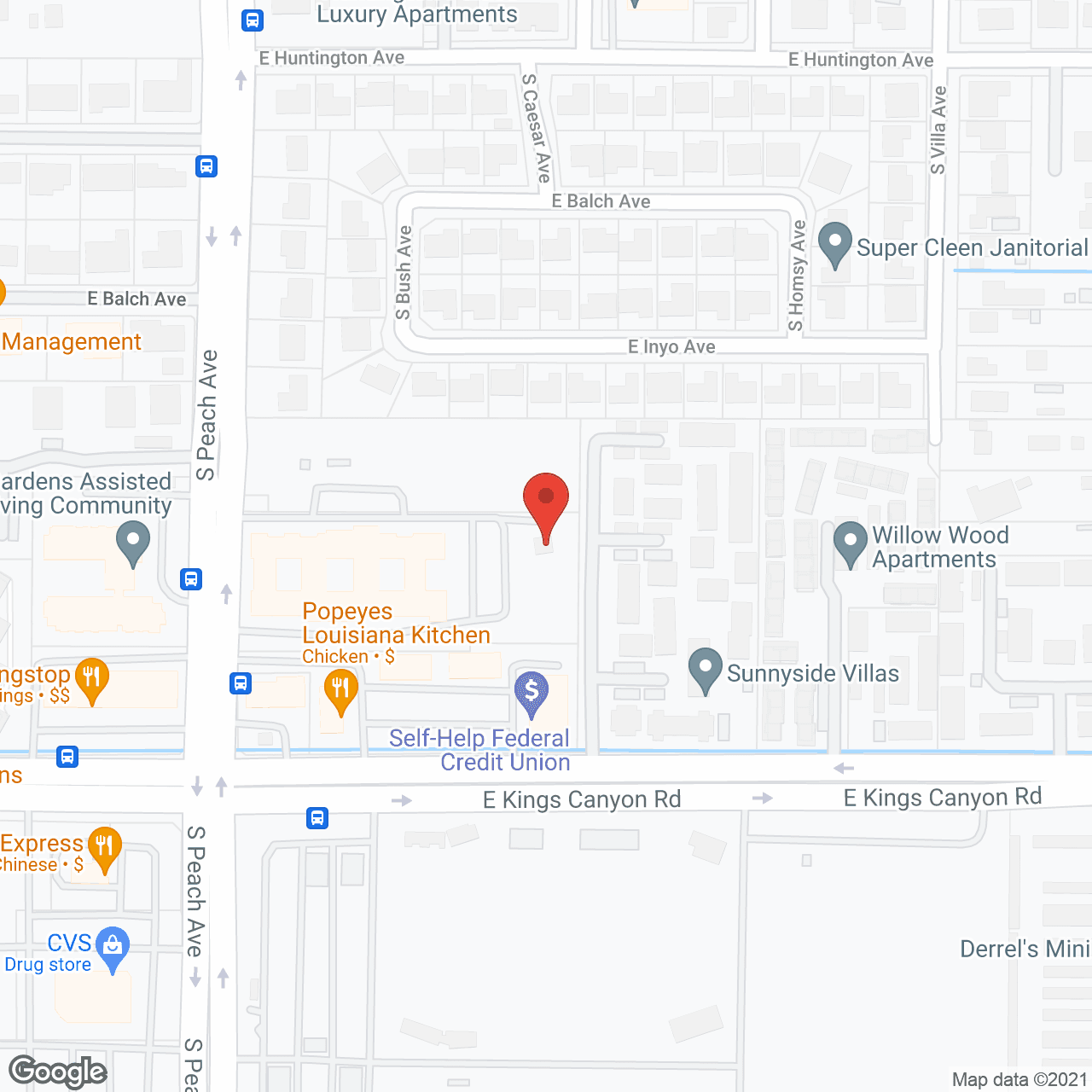 Map of the neighborhood around Pacific Gardens Nursing and Rehabilitation Center