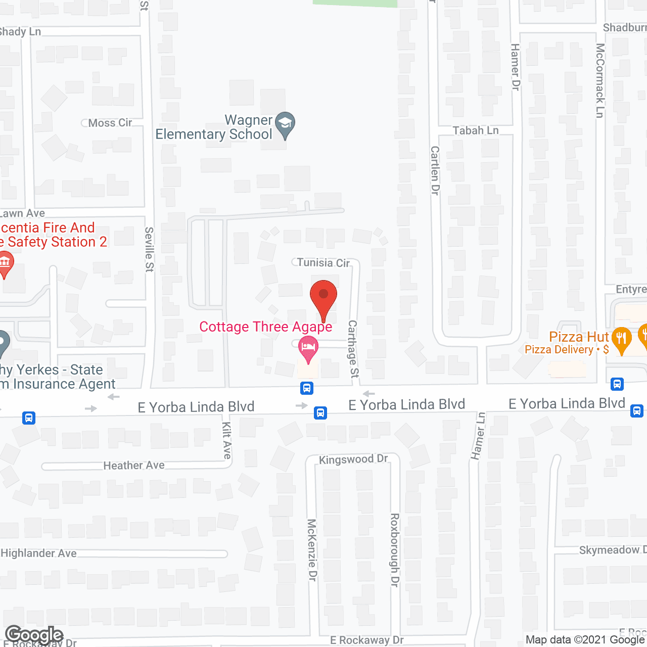 Map of the neighborhood around Agape Cottage Viii