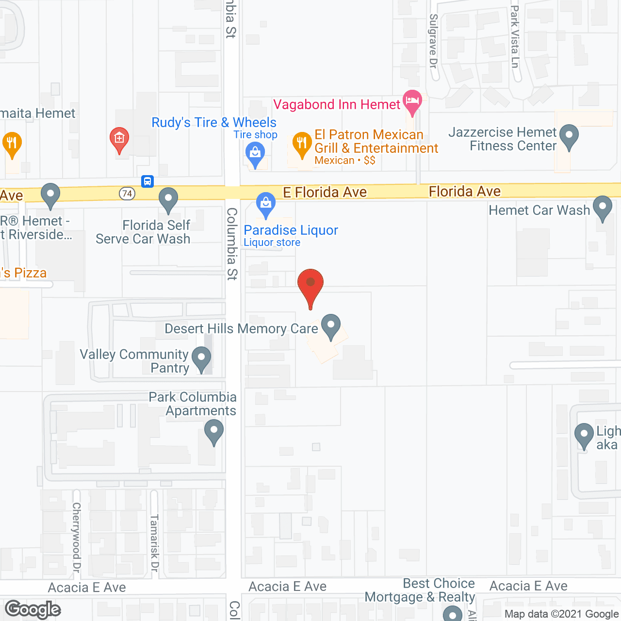 Map of the neighborhood around Desert Hills Memory Care Center