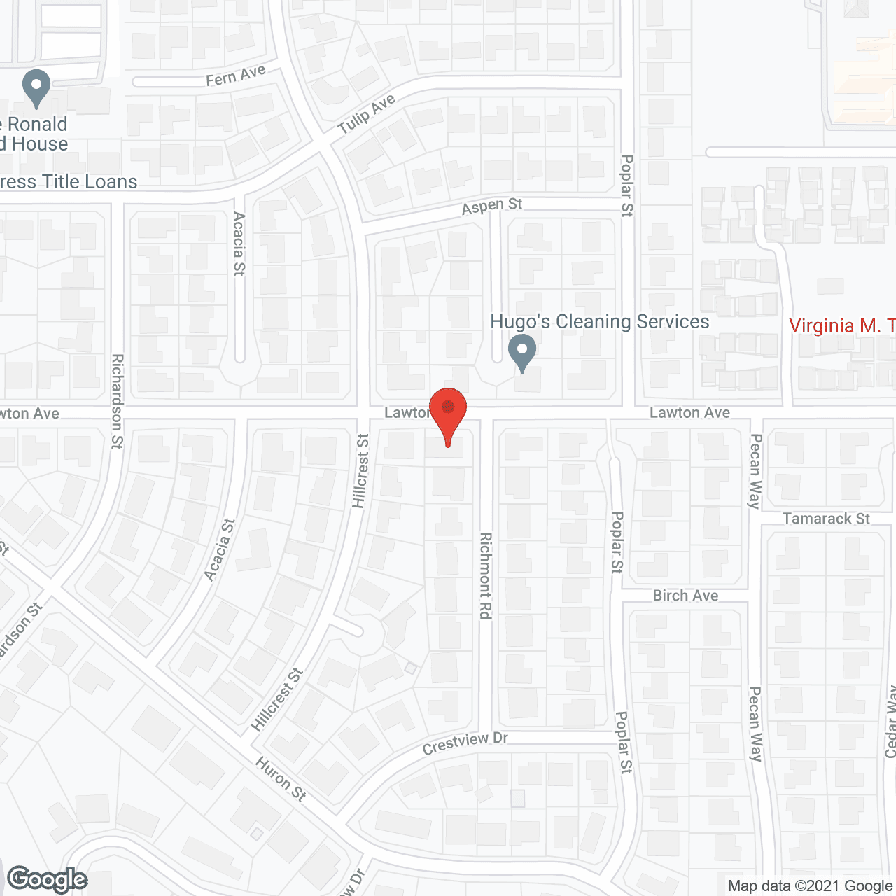 Map of the neighborhood around Silvercare Homes Residential