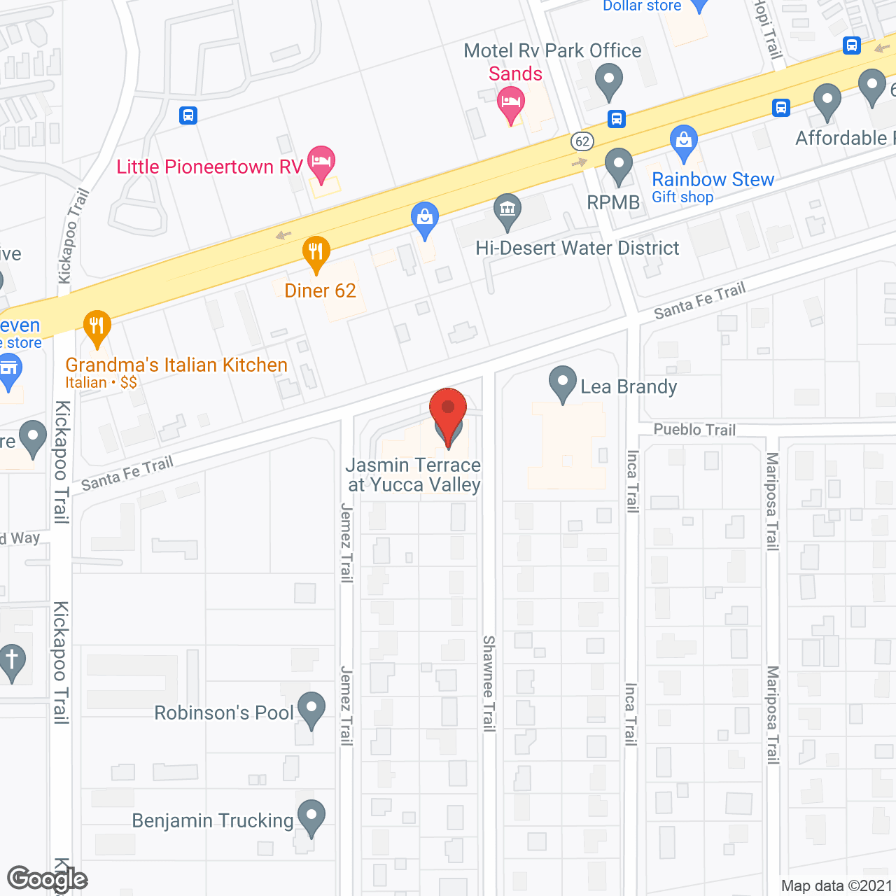 Map of the neighborhood around Santa Fe Assisted Living