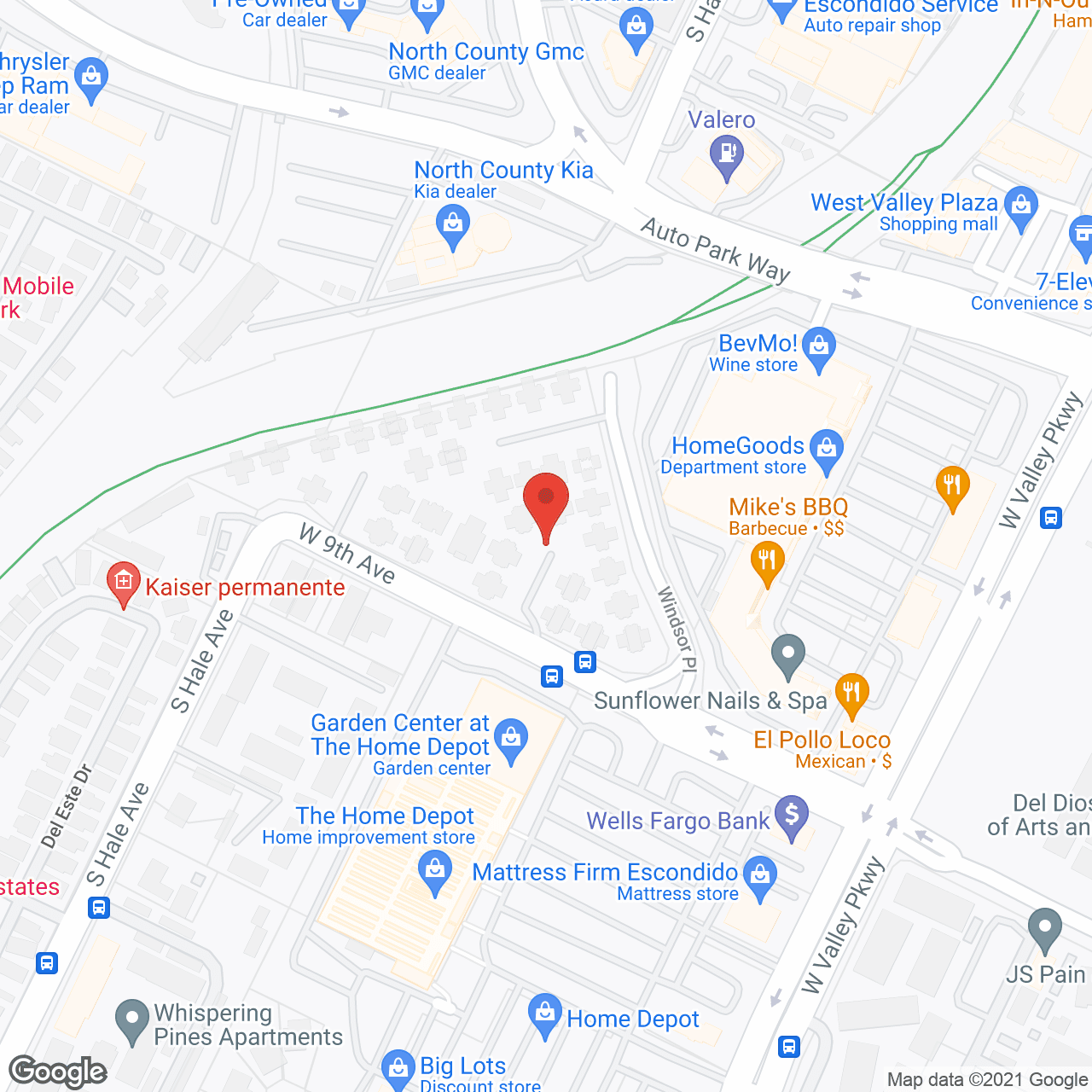 Map of the neighborhood around Windsor Gardens