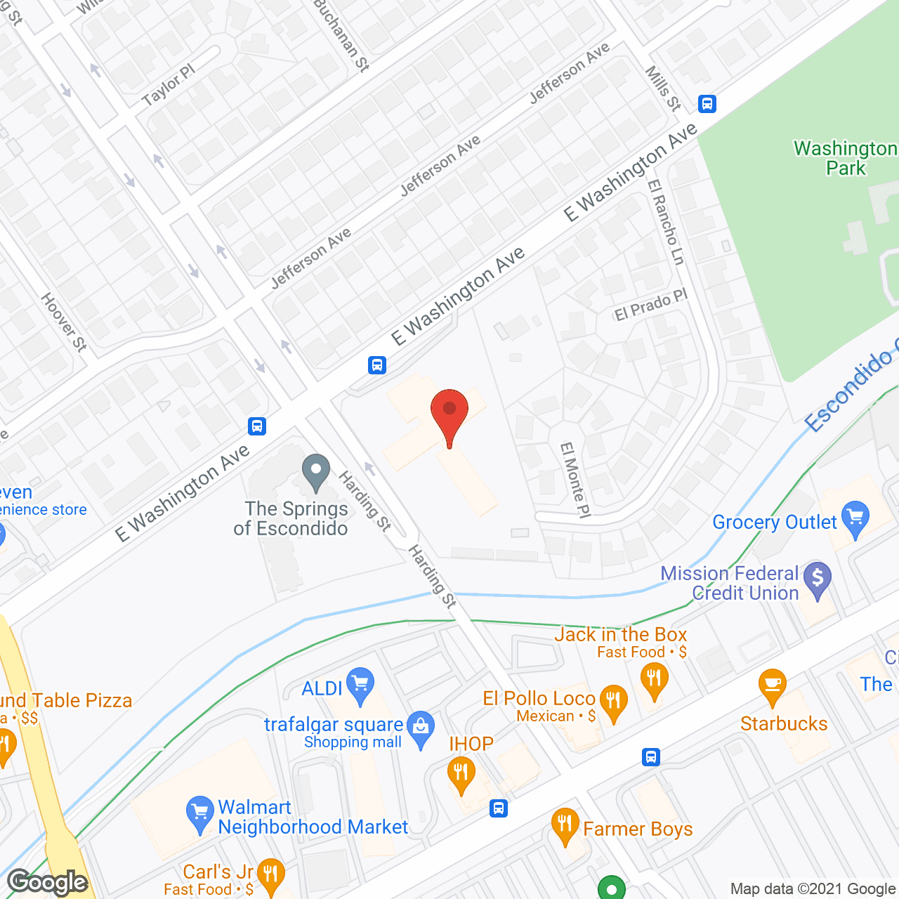 Map of the neighborhood around Pacifica Senior Living Escondido