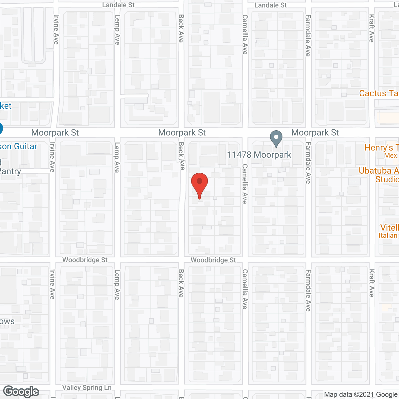 Map of the neighborhood around Studio City Assisted Living