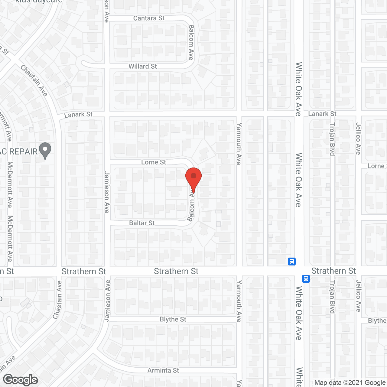 Map of the neighborhood around Manila Manor I