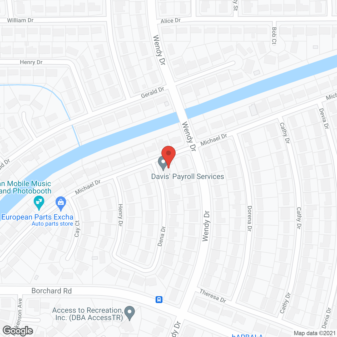 Map of the neighborhood around Mountain View Residential Care