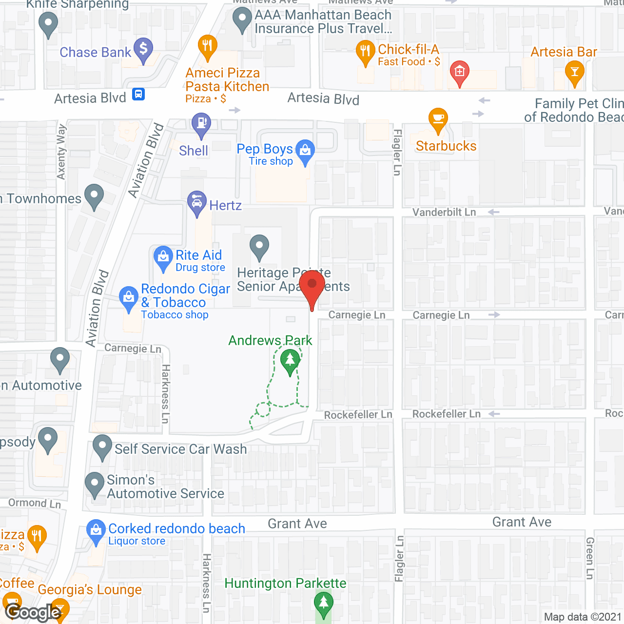 Map of the neighborhood around Heritage Pointe Apartments