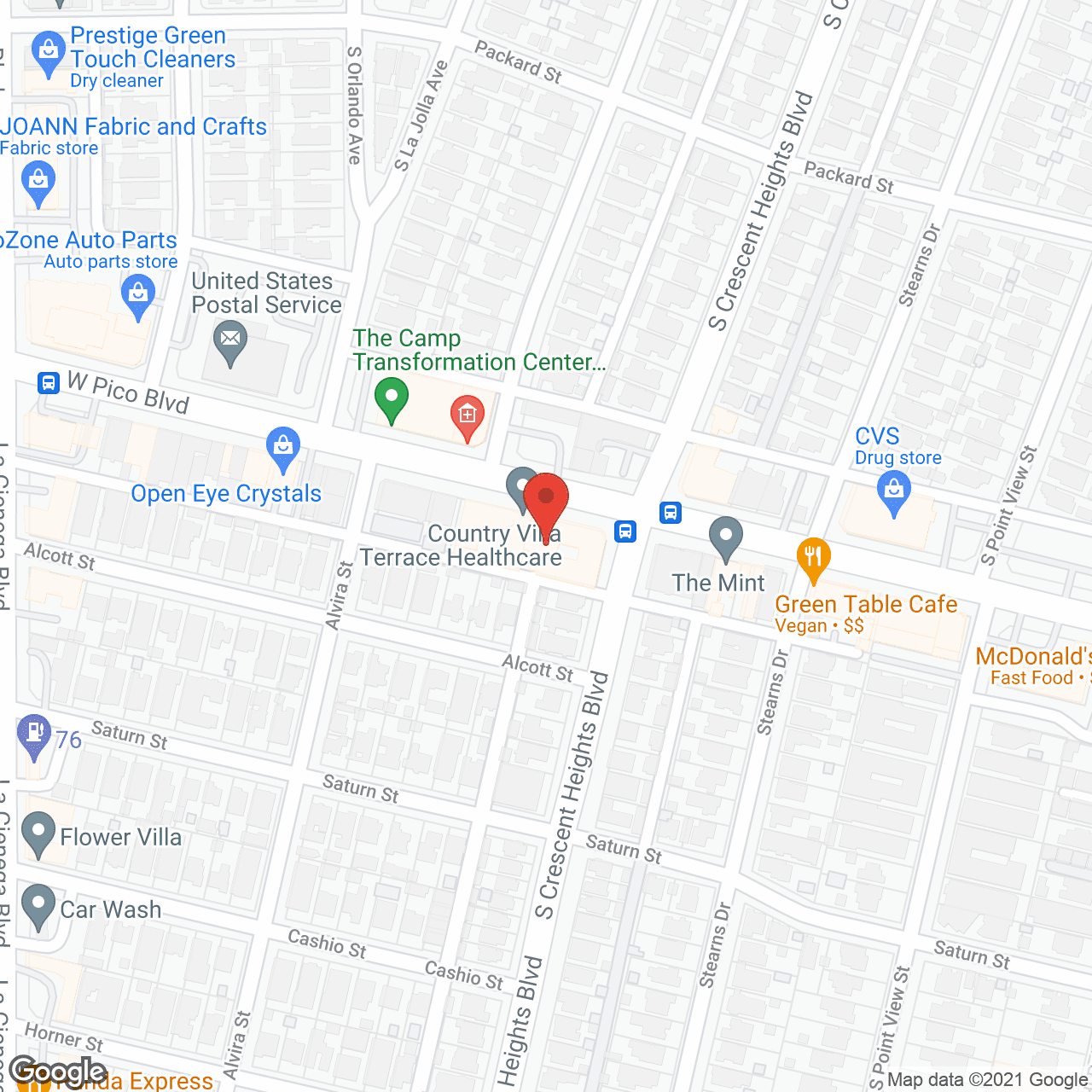 Map of the neighborhood around Country Villa Terrace Assisted Living Center