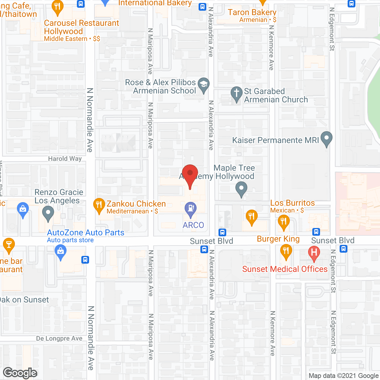 Map of the neighborhood around Alexandria Care Ctr