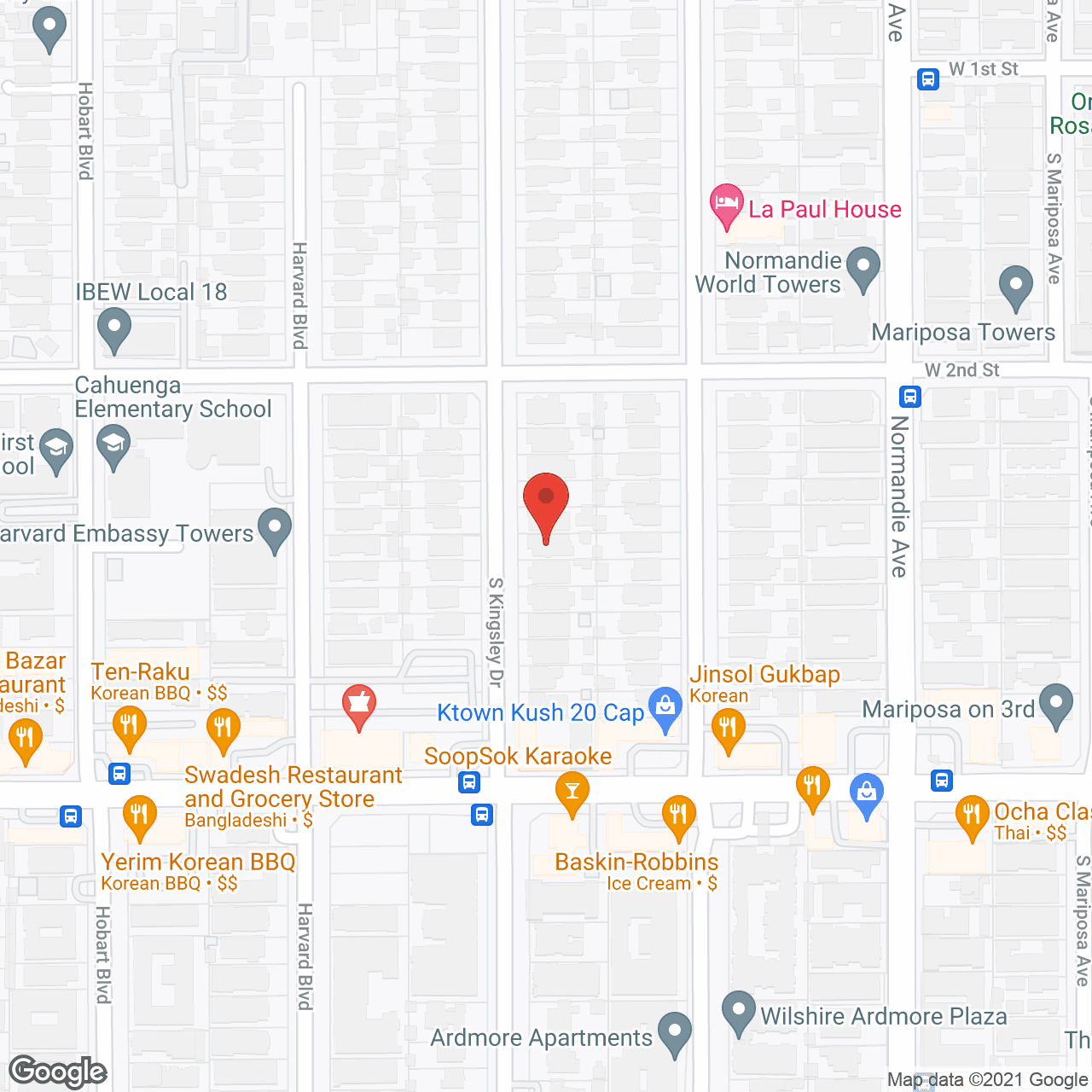 Map of the neighborhood around Kingsley Guest Home