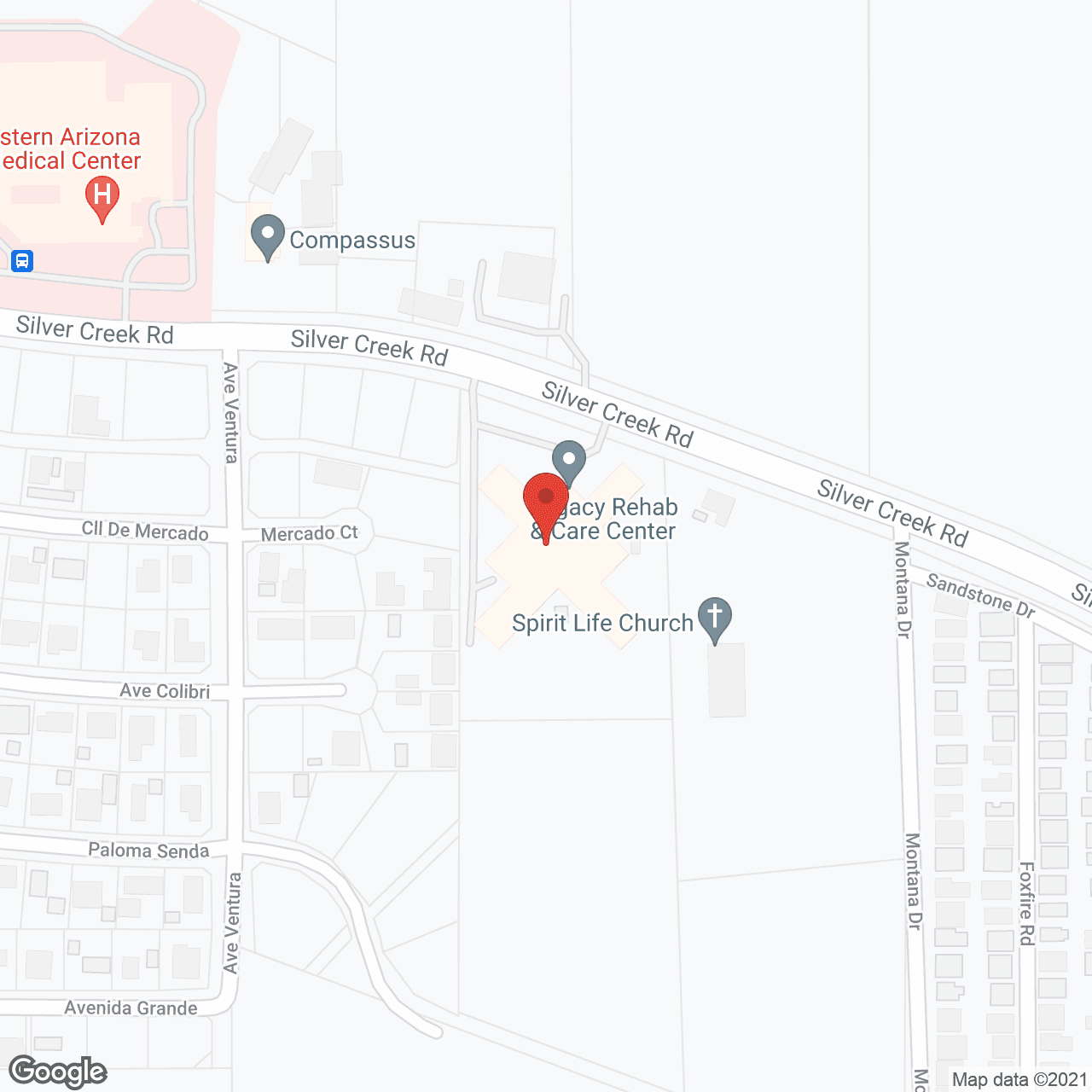 Map of the neighborhood around Silver Ridge Village
