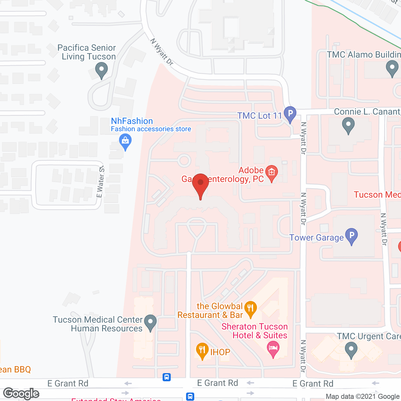Map of the neighborhood around The Forum at Tucson